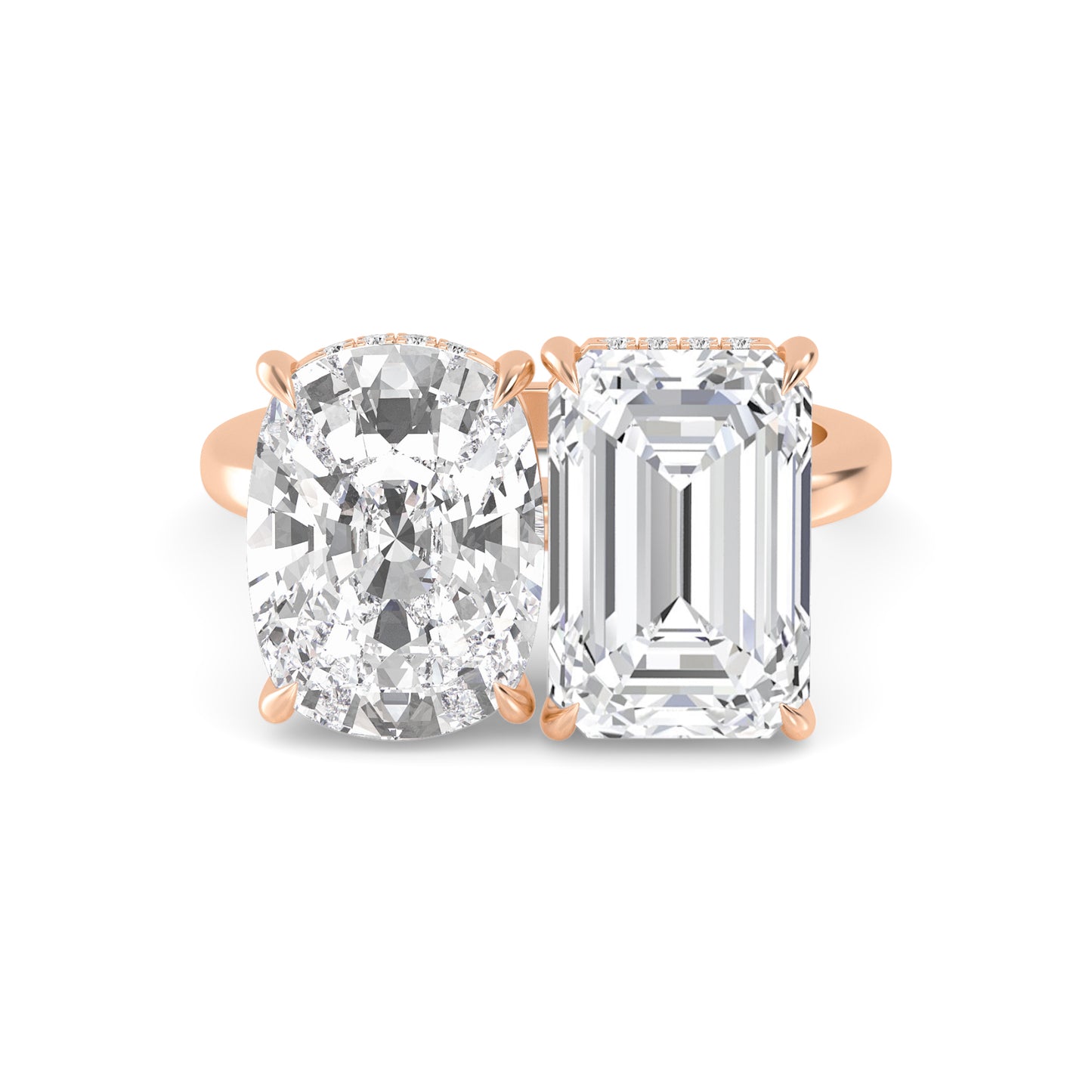 10K Rose Gold Lab Grown Diamond Engagement Ring 4.15 ctw R59734CUEMHH-4