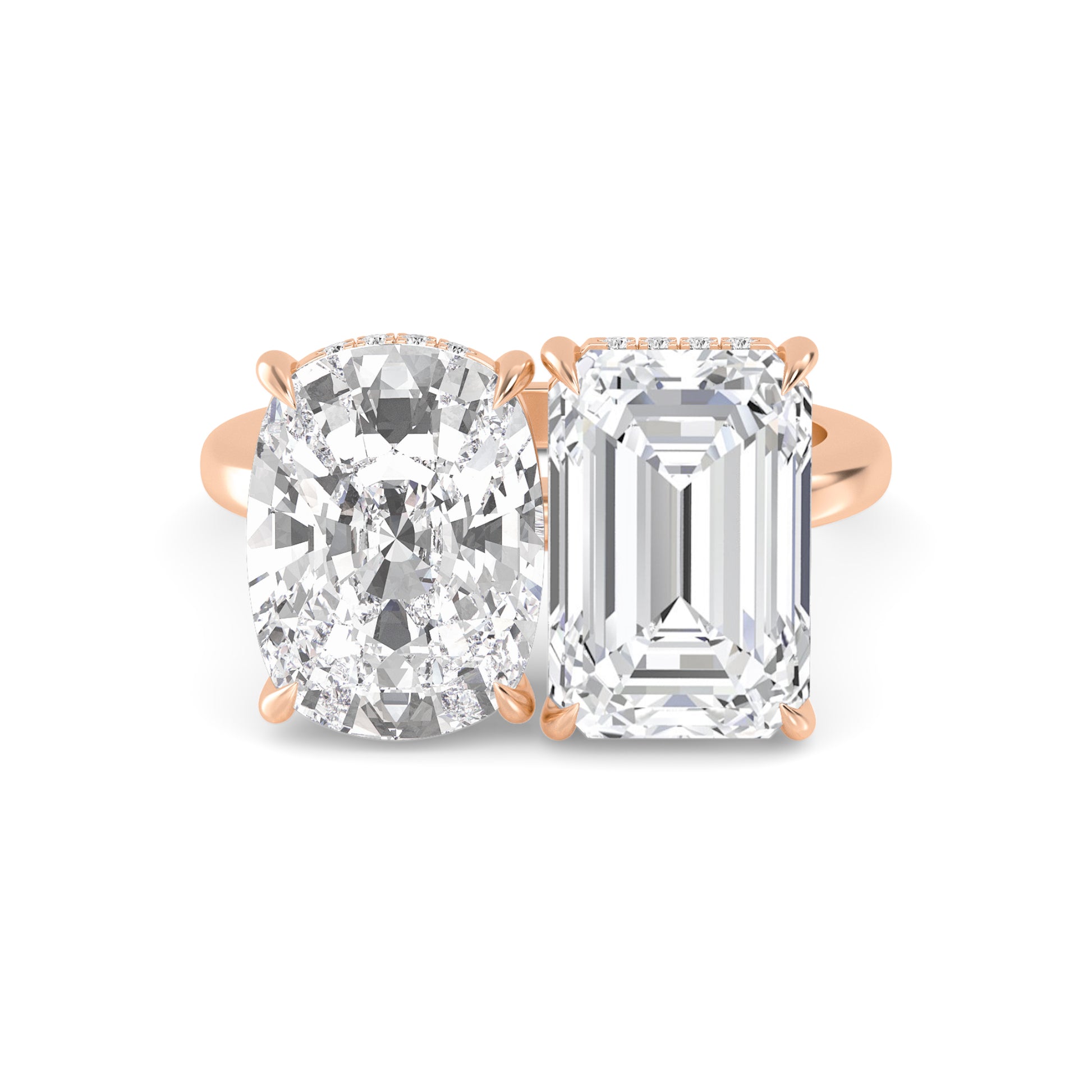10K Rose Gold Lab Grown Diamond Engagement Ring 4.15 ctw R59734CUEMHH-4