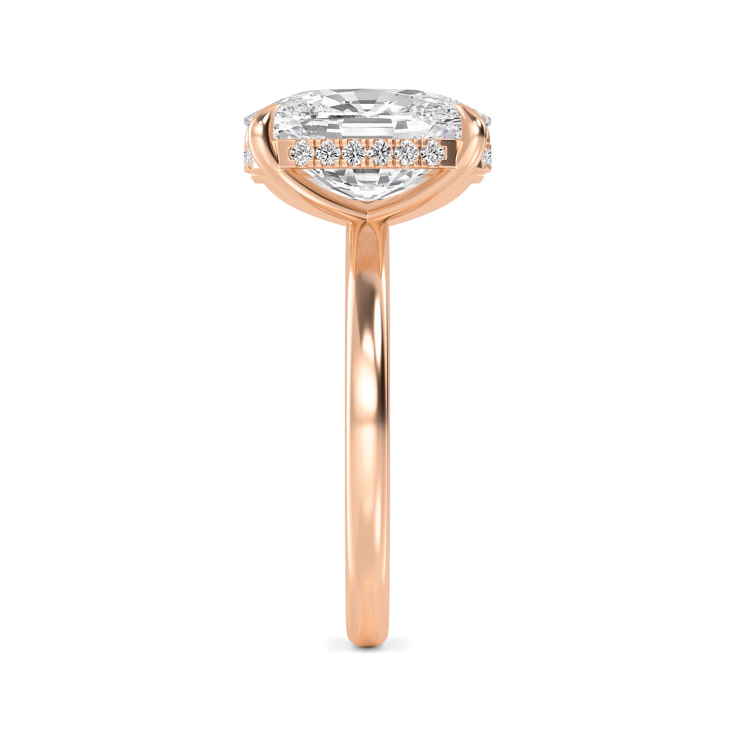 10K Rose Gold Lab Grown Diamond Engagement Ring 4.15 ctw R59734CUEMHH-4