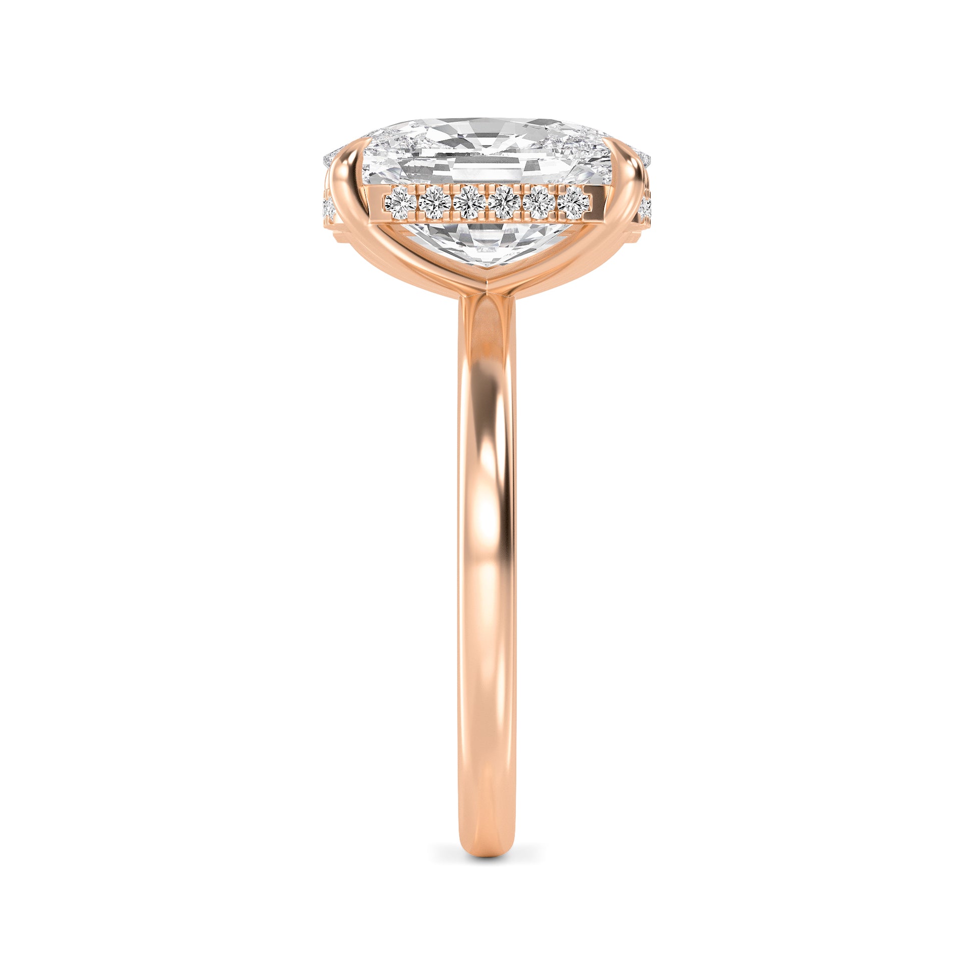 10K Rose Gold Lab Grown Diamond Engagement Ring 4.15 ctw R59734CUEMHH-4
