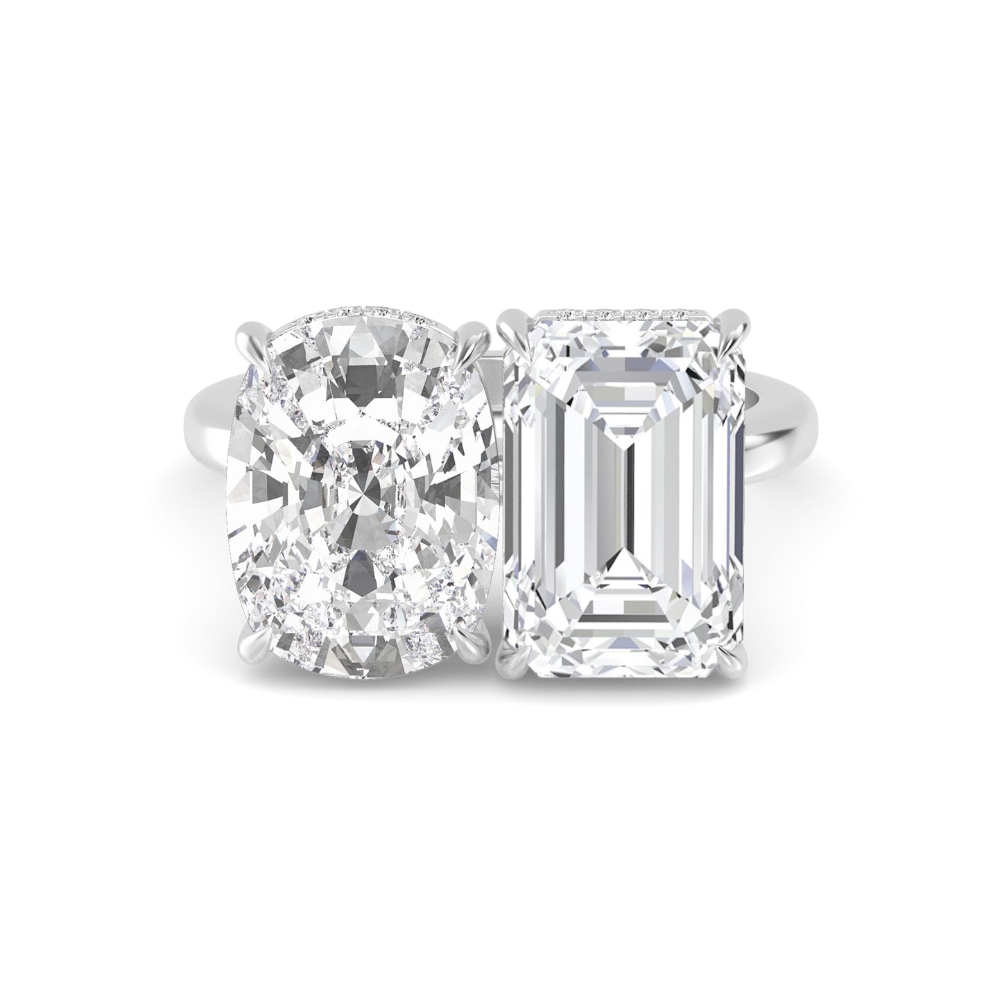10K White Gold Lab Grown Diamond Engagement Ring 4.15 ctw R59734CUEMHH-4