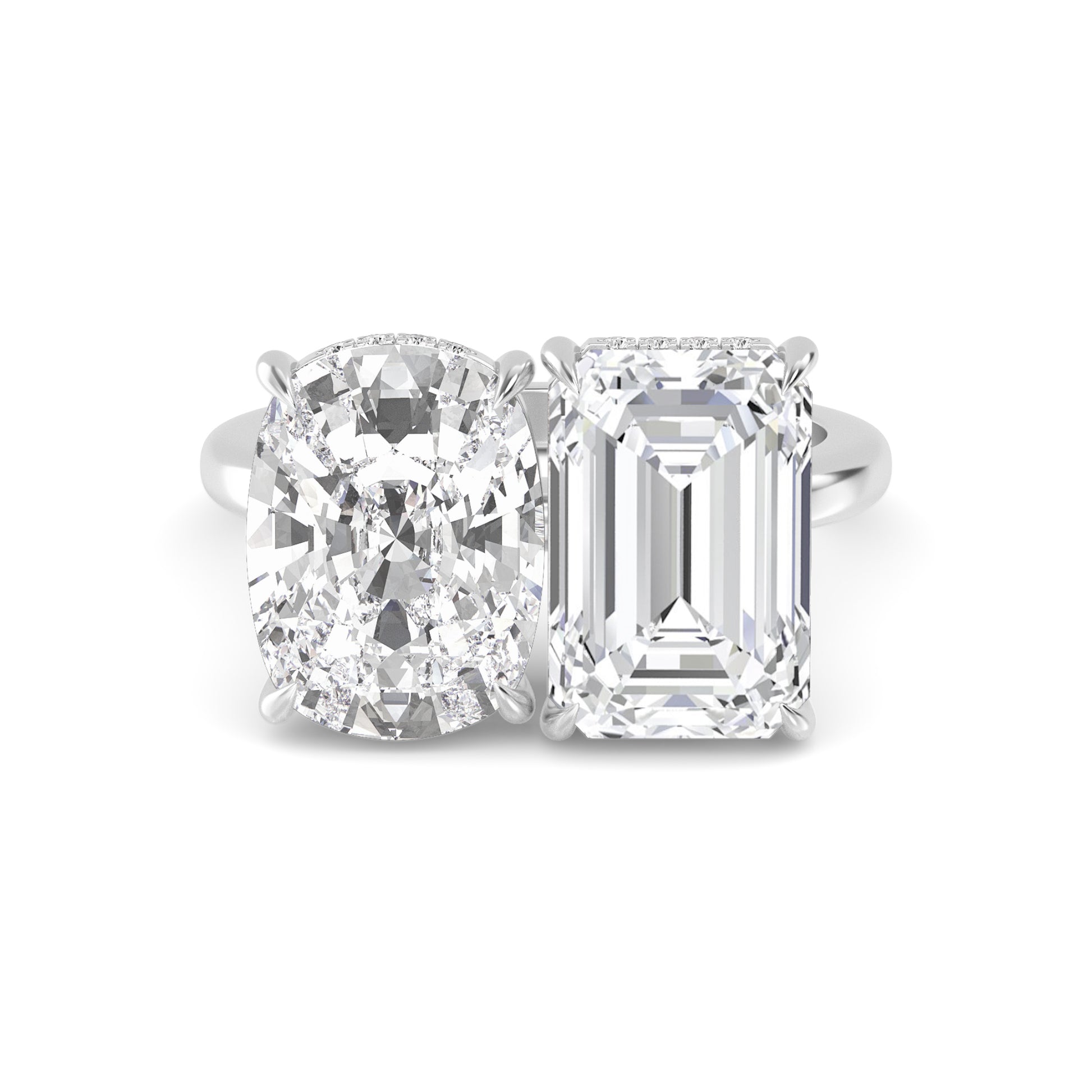 10K White Gold Lab Grown Diamond Engagement Ring 4.15 ctw R59734CUEMHH-4