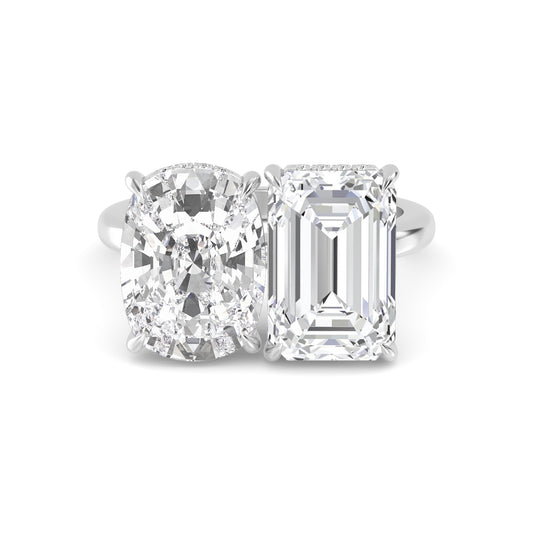 10K White Gold Lab Grown Diamond Engagement Ring 4.15 ctw R59734CUEMHH-4