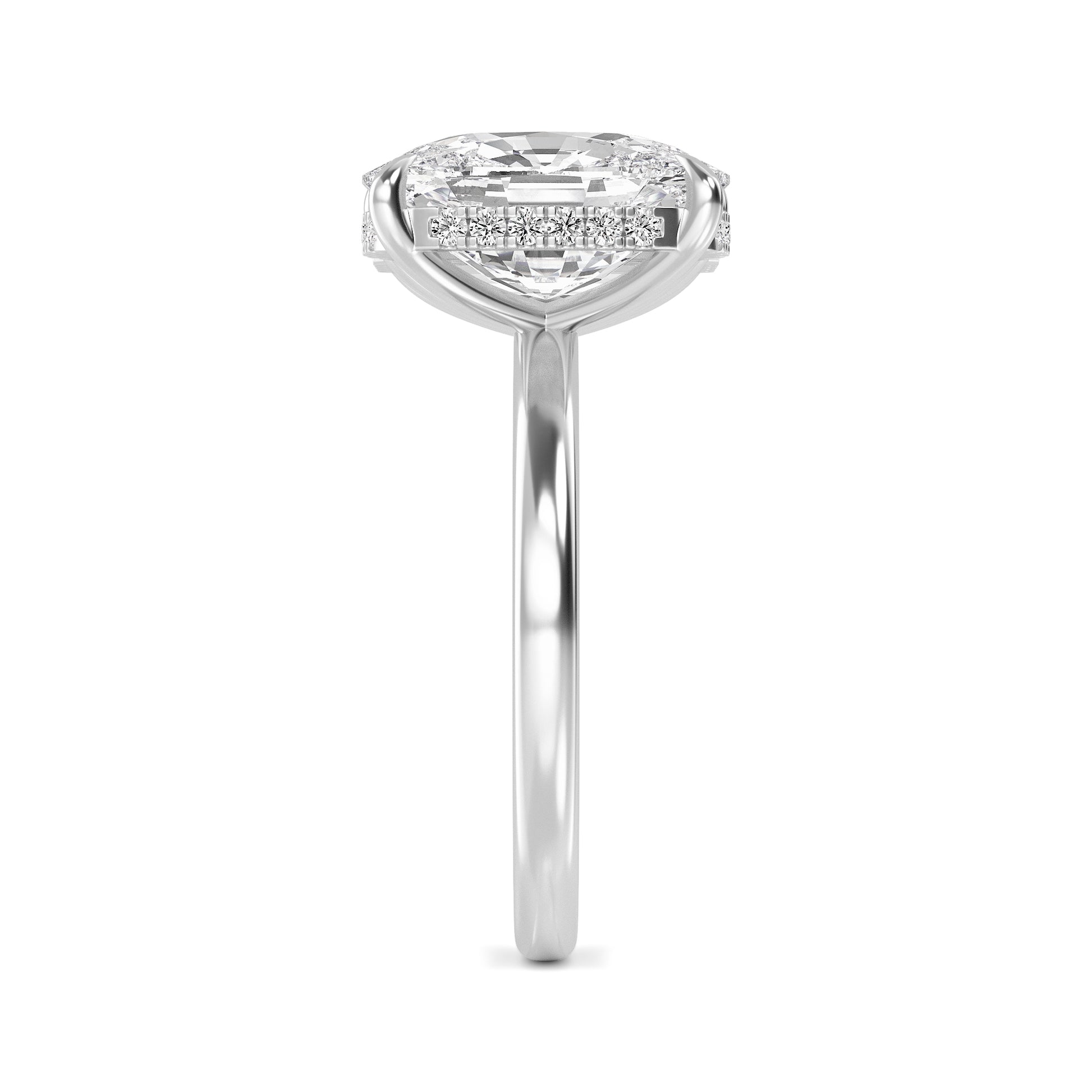 10K White Gold Lab Grown Diamond Engagement Ring 4.15 ctw R59734CUEMHH-4