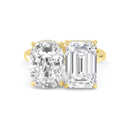 10K Yellow Gold Lab Grown Diamond Engagement Ring 4.15 ctw R59734CUEMHH-4