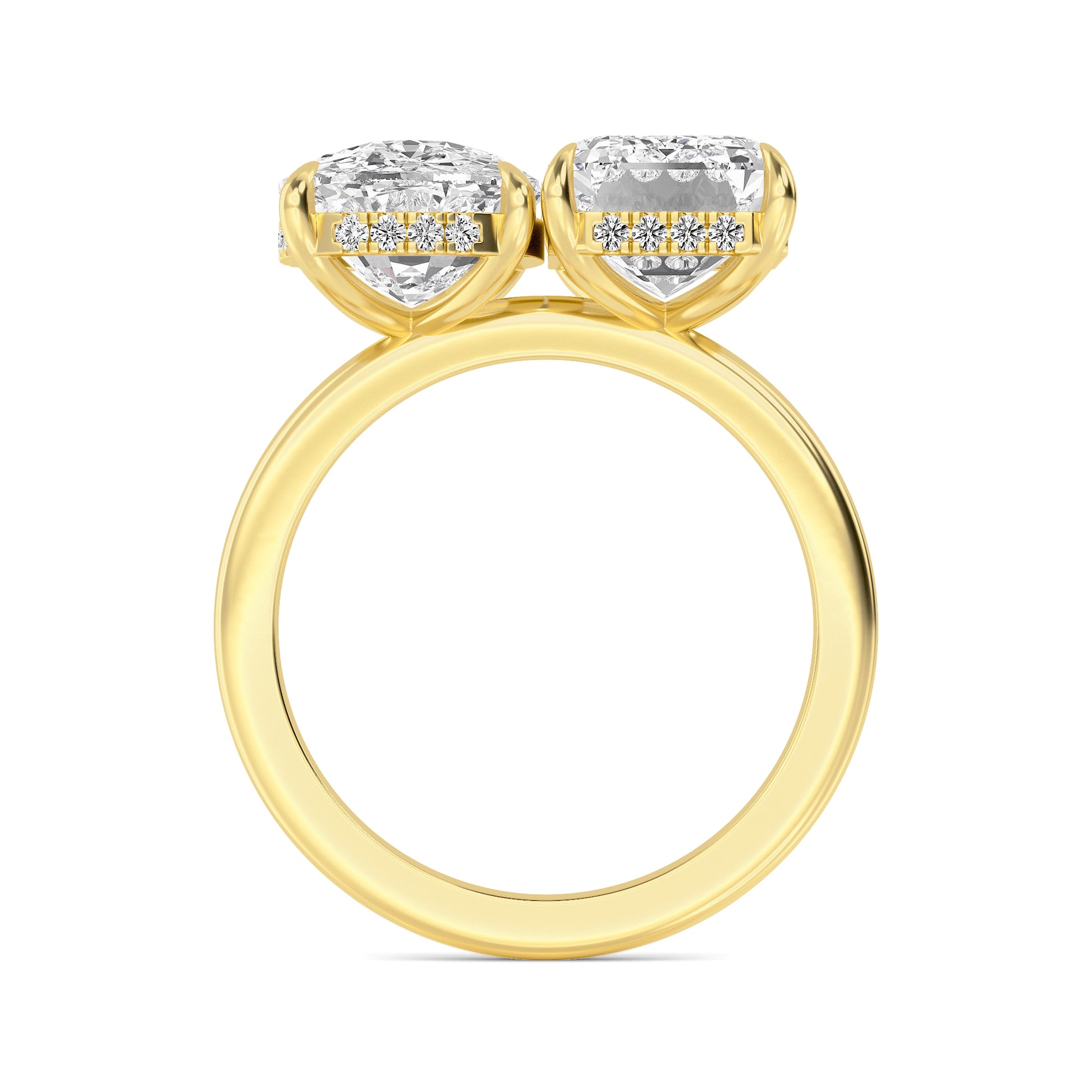 10K Yellow Gold Lab Grown Diamond Engagement Ring 4.15 ctw R59734CUEMHH-4