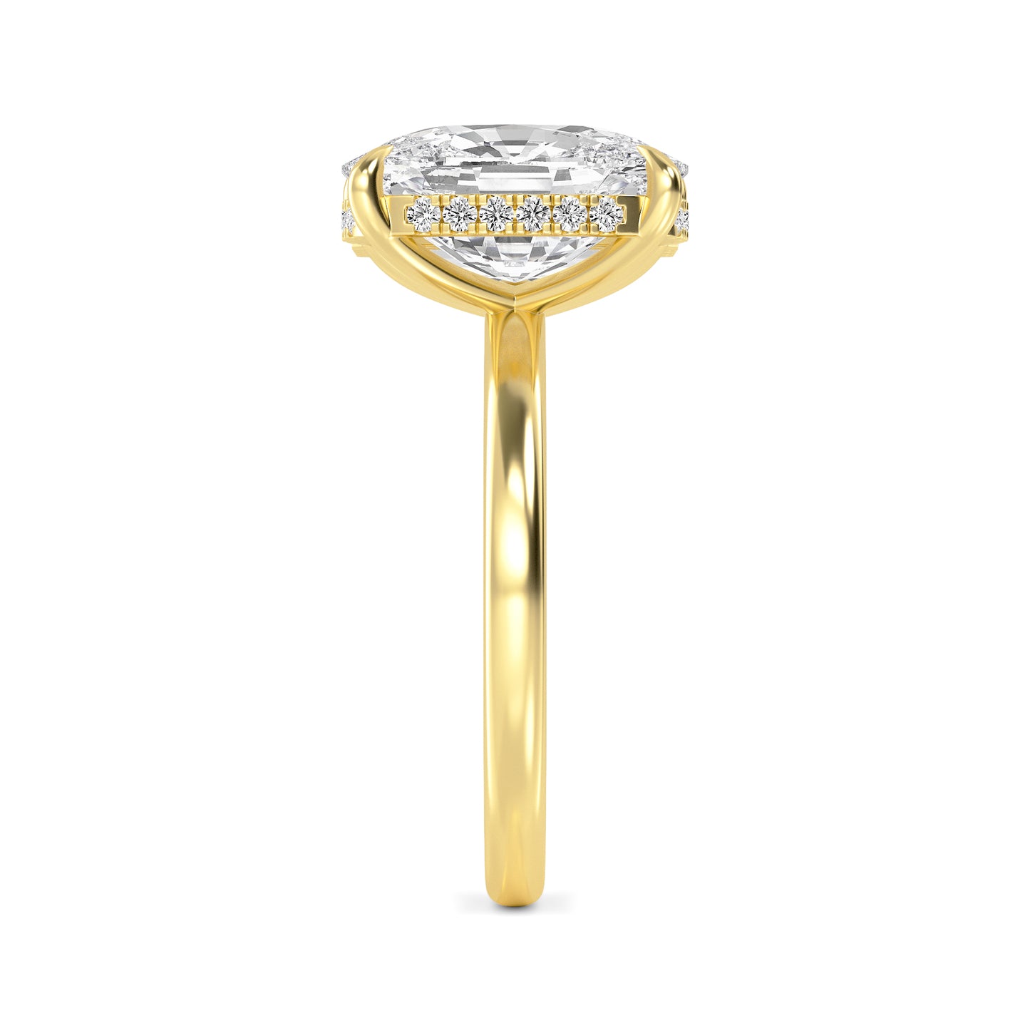 10K Yellow Gold Lab Grown Diamond Engagement Ring 4.15 ctw R59734CUEMHH-4