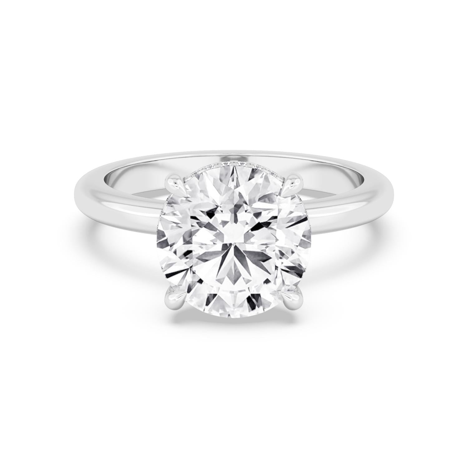 10K White Gold Lab Grown Diamond RING 4.09 ctw R59738-4HH