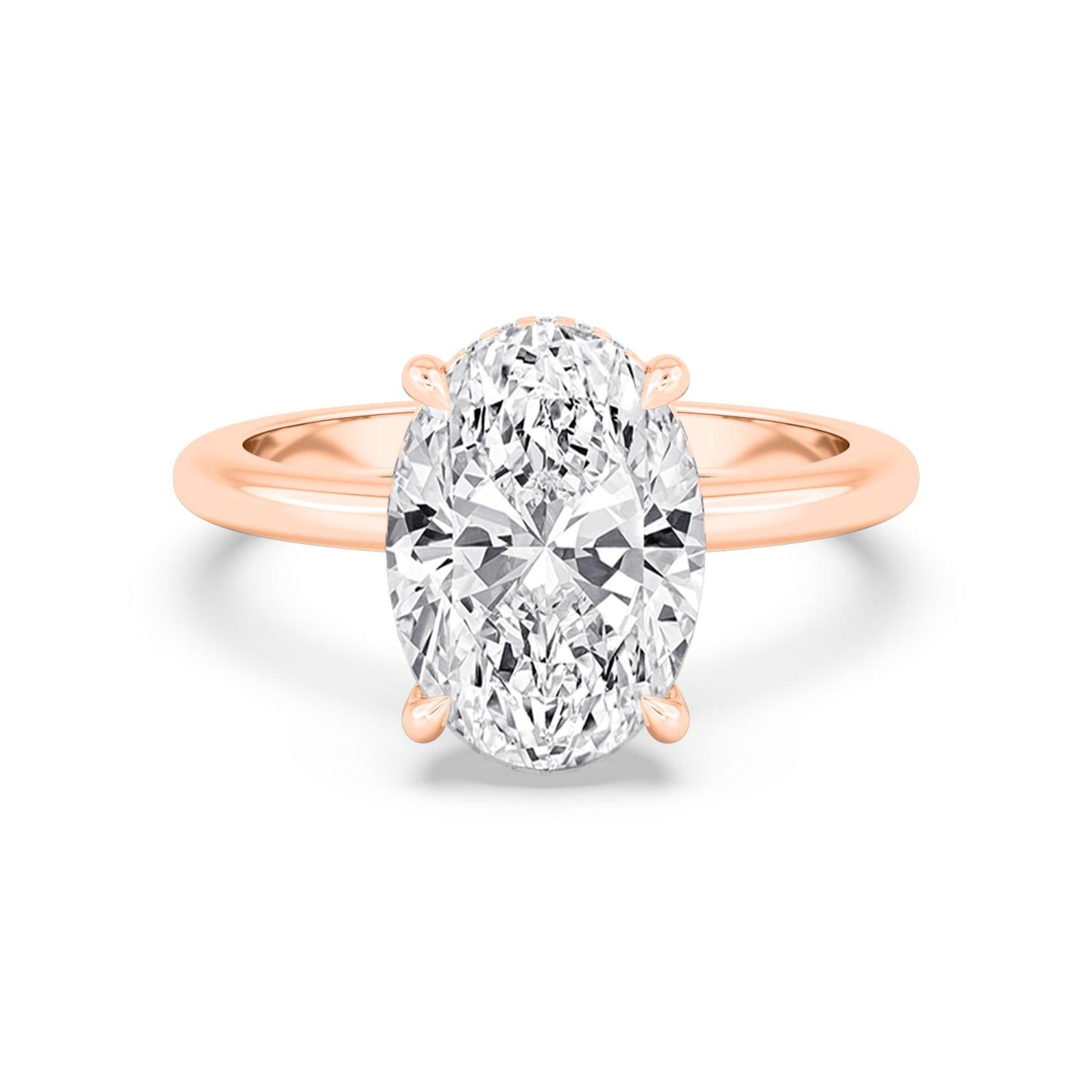 10K Rose Gold Lab Grown Diamond RING 4.09 ctw R59738OV-4HH