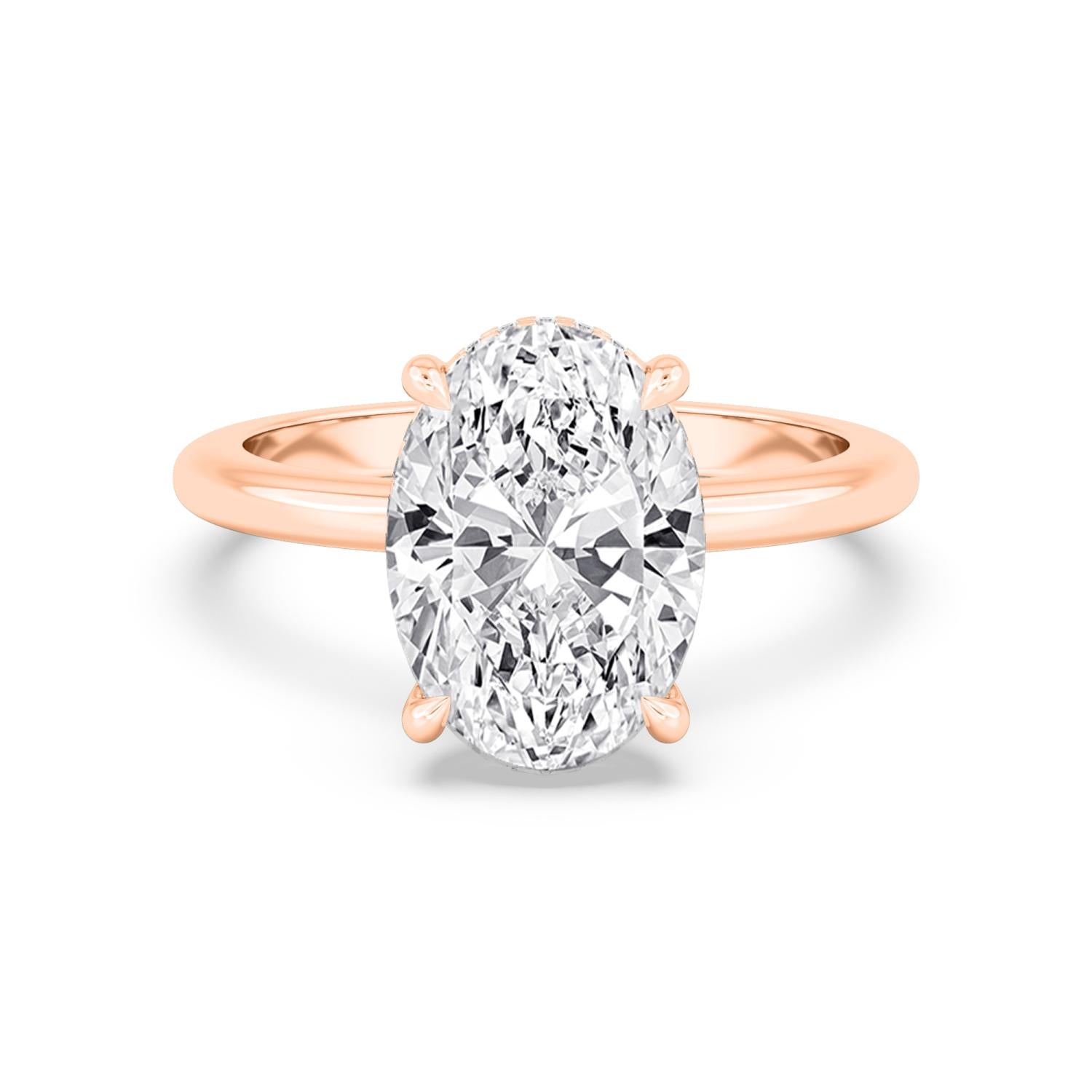 10K Rose Gold Lab Grown Diamond RING 4.09 ctw R59738OV-4HH