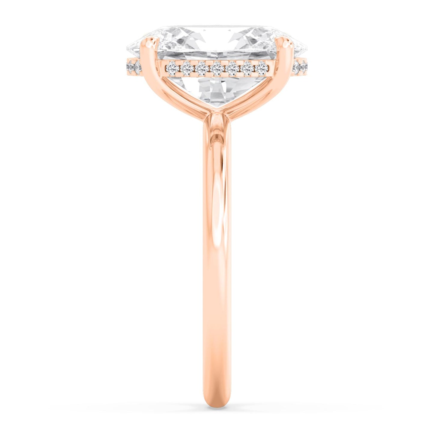 10K Rose Gold Lab Grown Diamond RING 4.09 ctw R59738OV-4HH