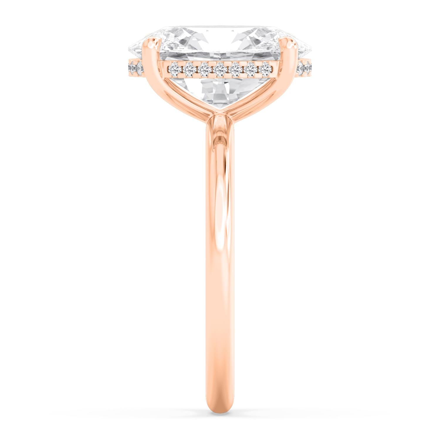 10K Rose Gold Lab Grown Diamond RING 4.09 ctw R59738OV-4HH