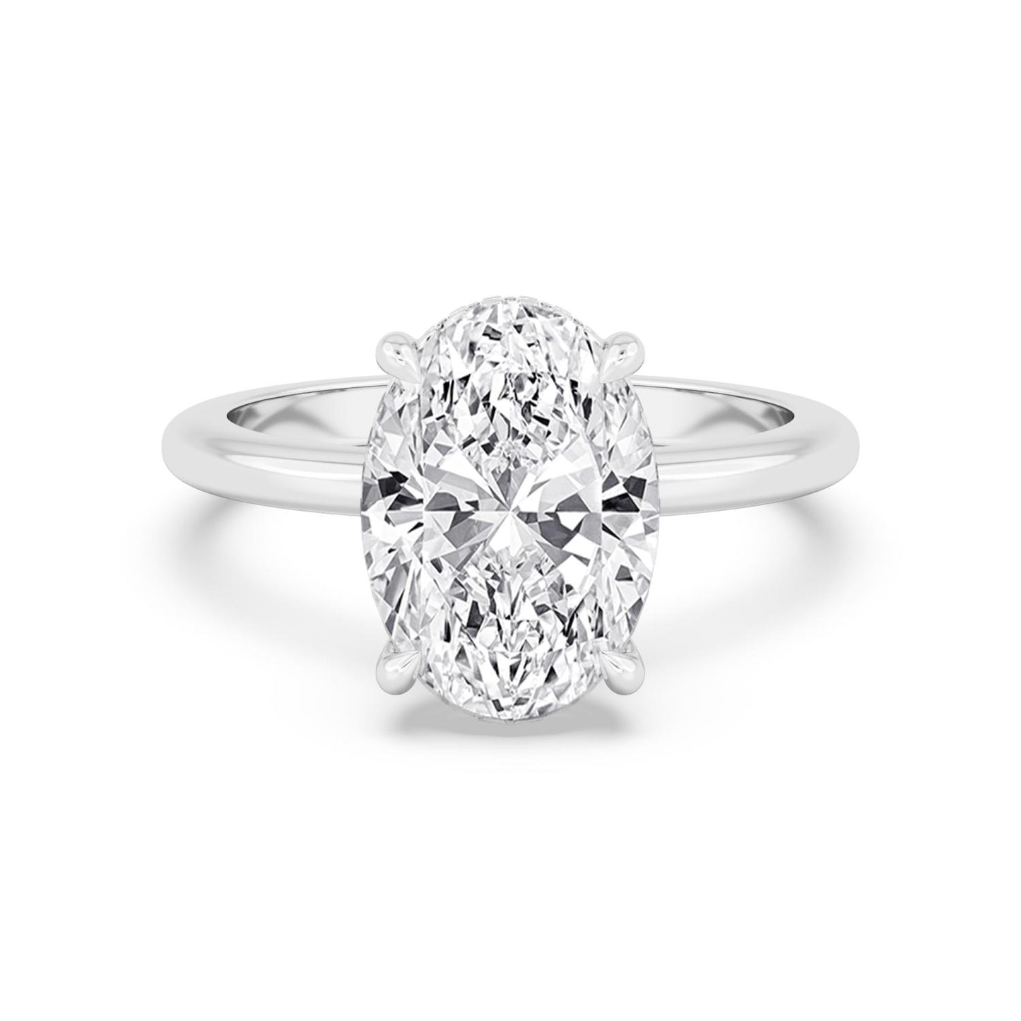10K White Gold Lab Grown Diamond RING 4.09 ctw R59738OV-4HH