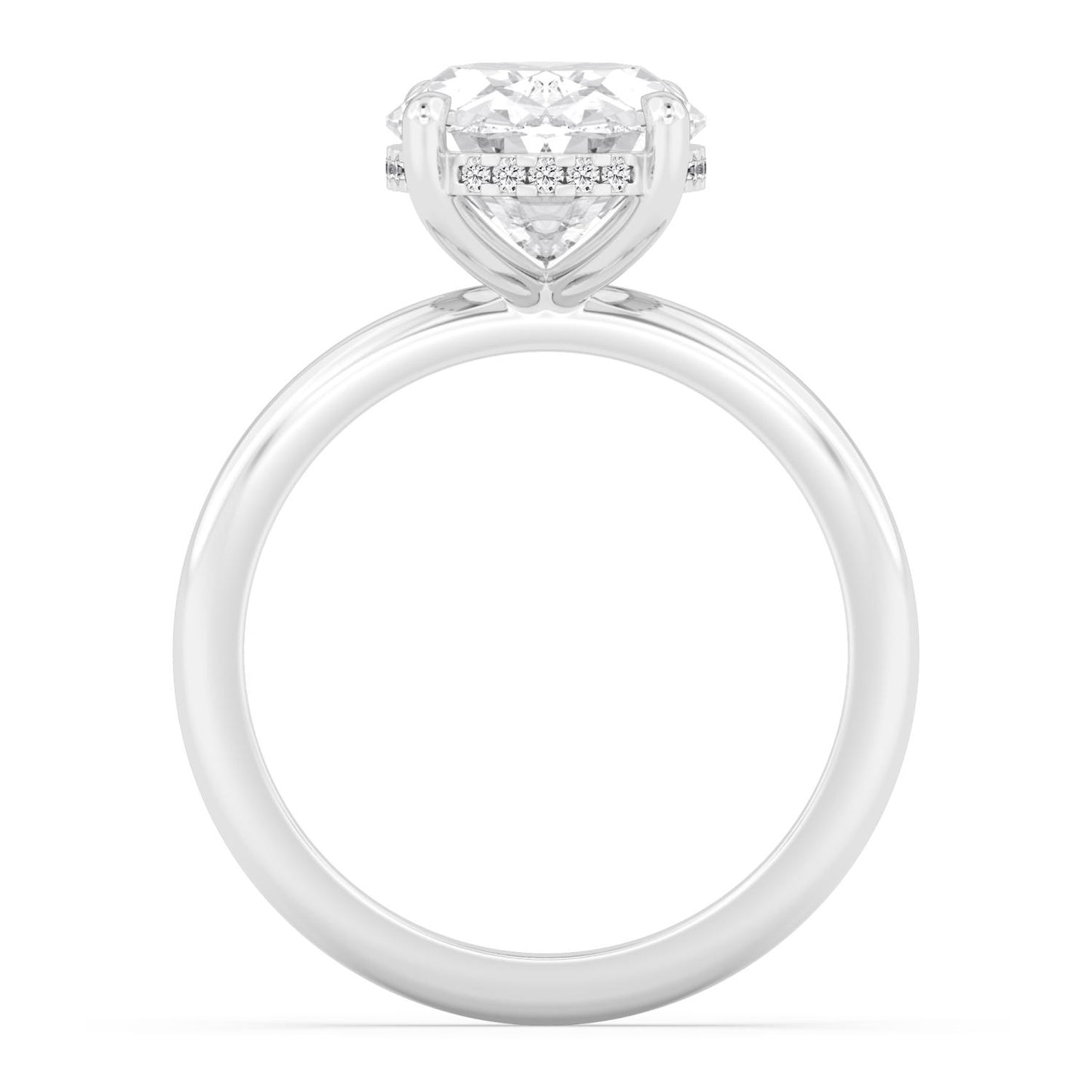 10K White Gold Lab Grown Diamond RING 4.09 ctw R59738OV-4HH
