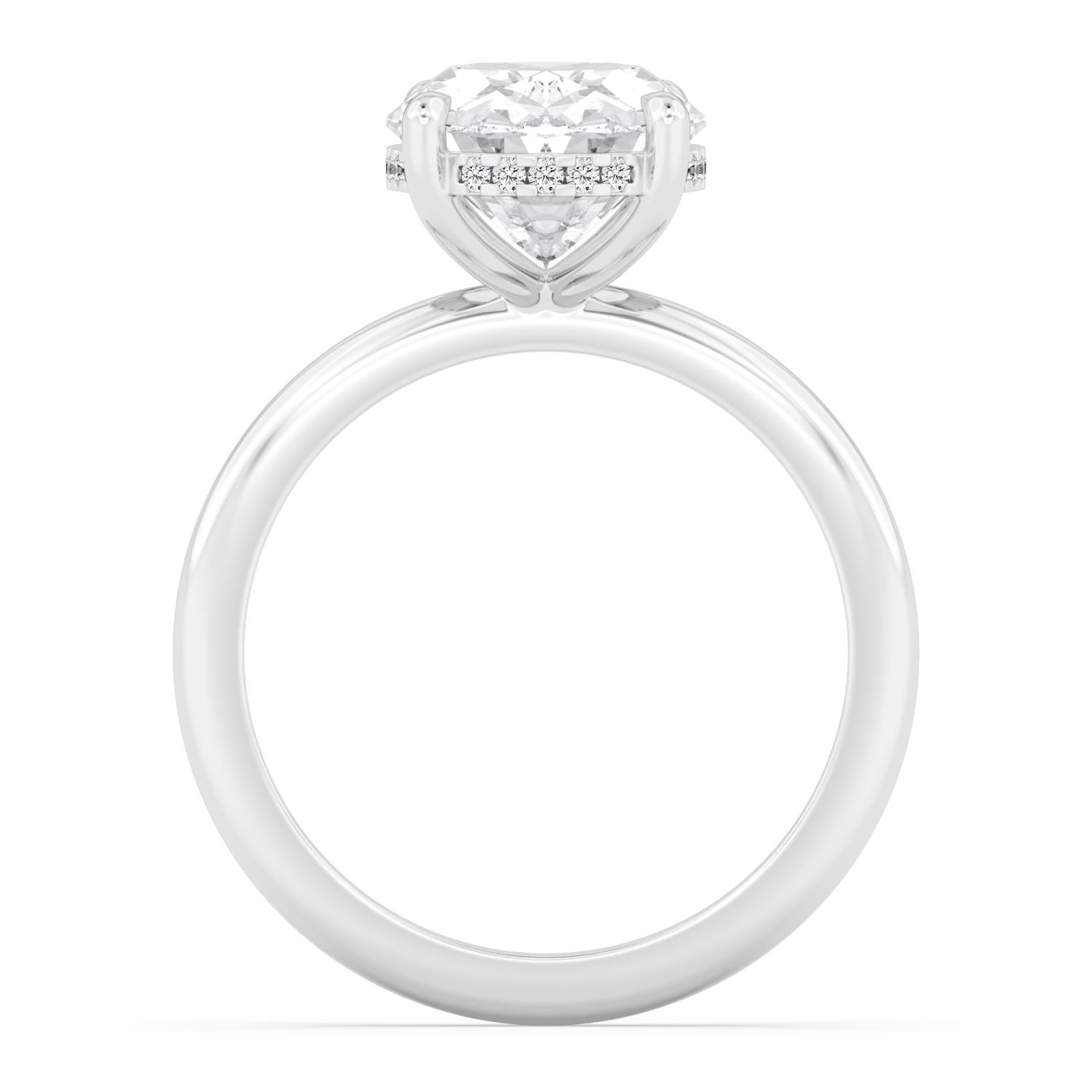 10K White Gold Lab Grown Diamond RING 4.09 ctw R59738OV-4HH