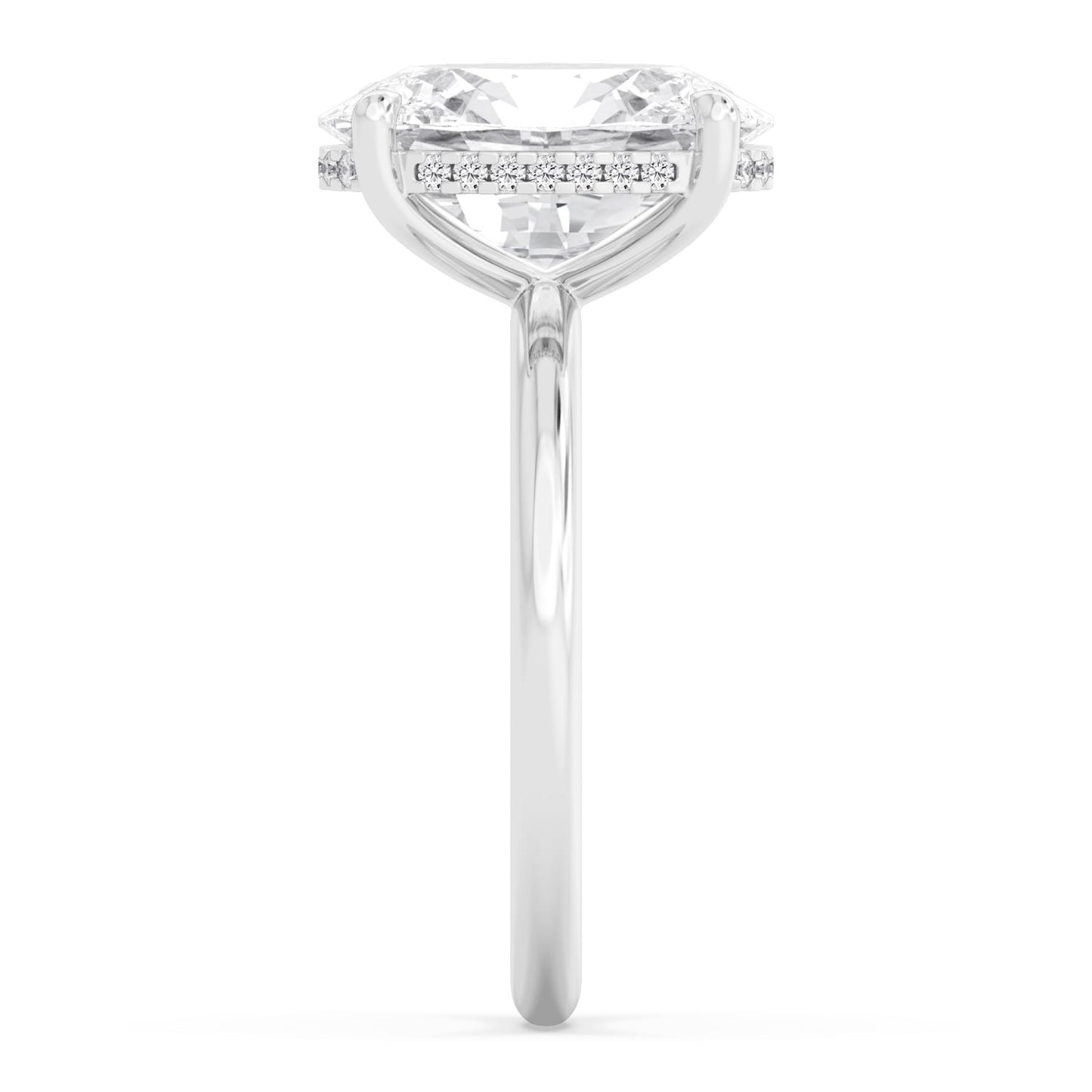 10K White Gold Lab Grown Diamond RING 4.09 ctw R59738OV-4HH
