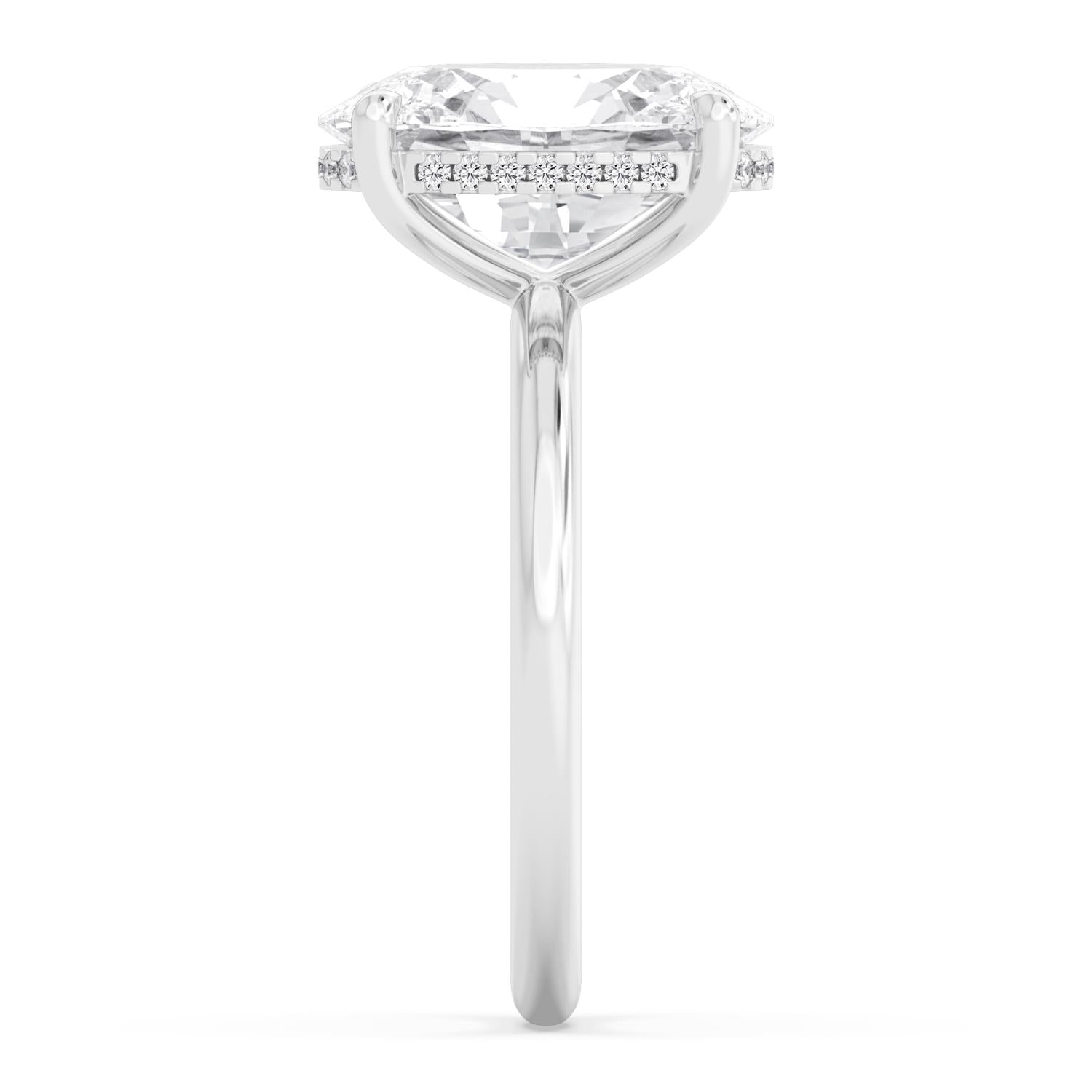 10K White Gold Lab Grown Diamond RING 4.09 ctw R59738OV-4HH