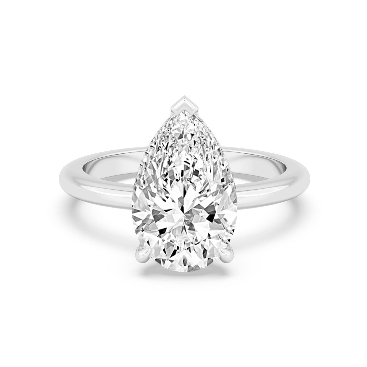 10K White Gold Lab Grown Diamond RING 4.09 ctw R59738PE-4HH