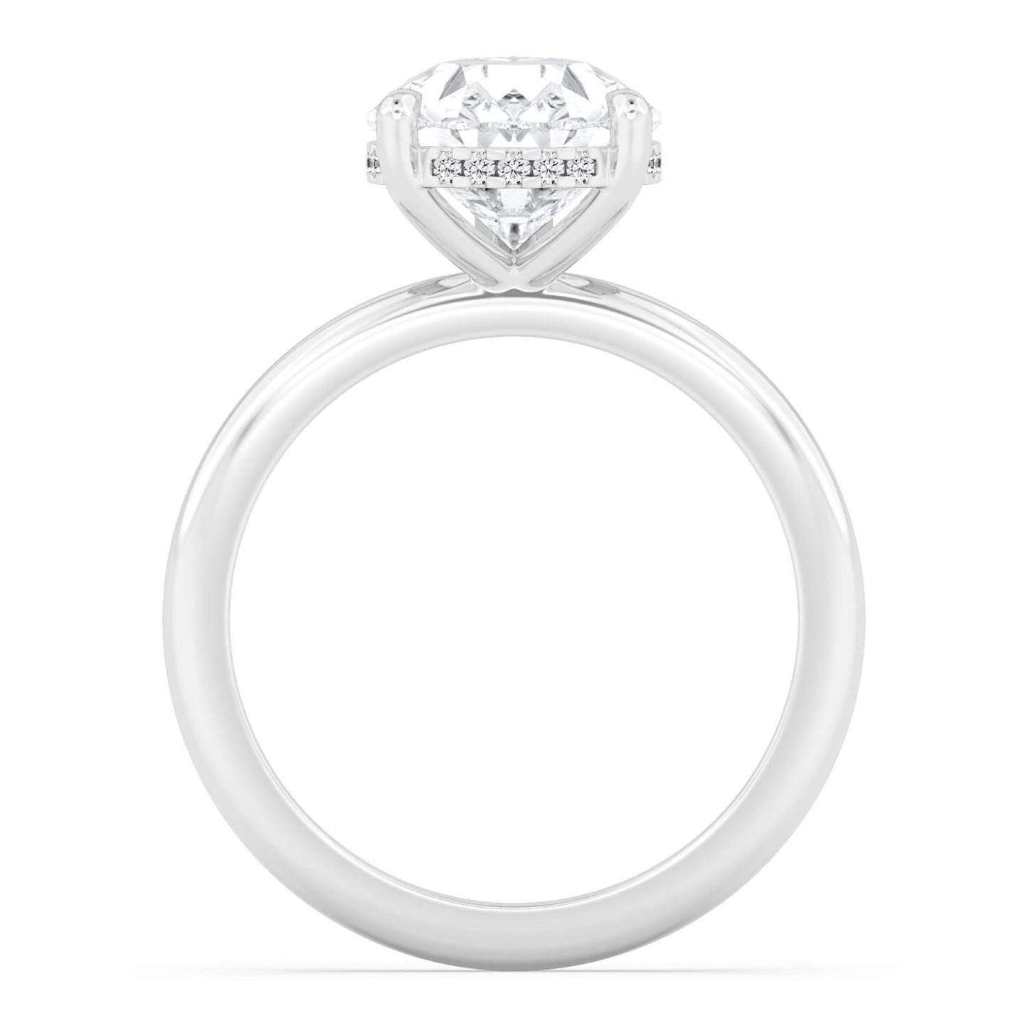 10K White Gold Lab Grown Diamond RING 4.09 ctw R59738PE-4HH