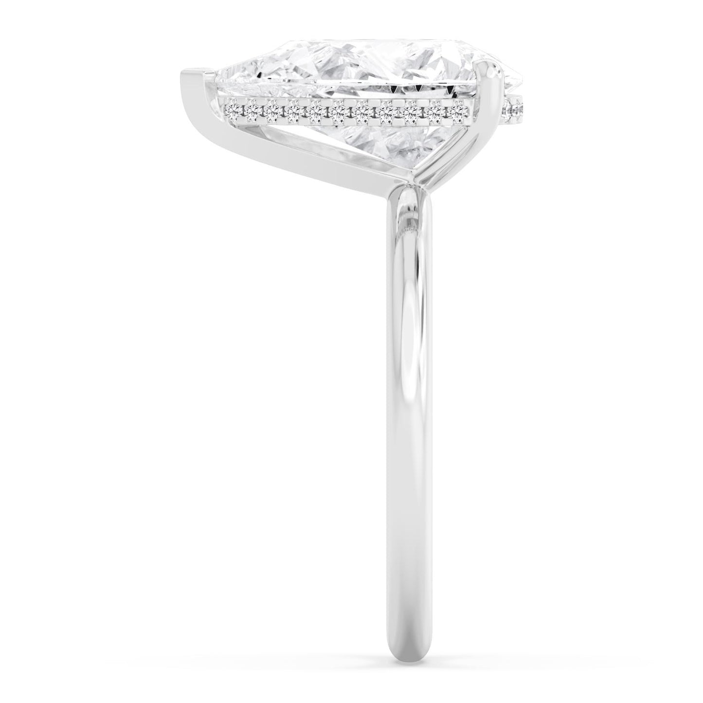 10K White Gold Lab Grown Diamond RING 4.09 ctw R59738PE-4HH