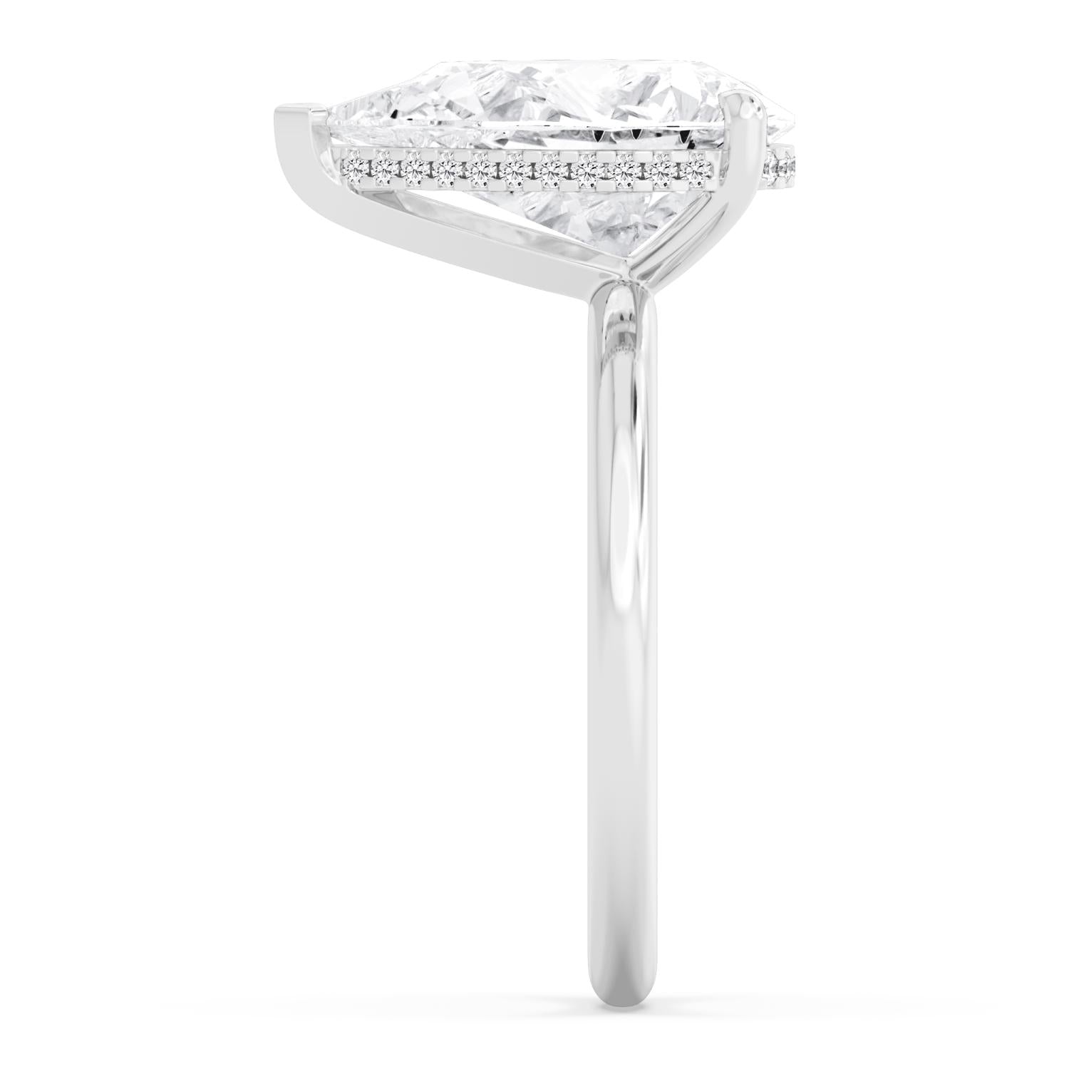 10K White Gold Lab Grown Diamond RING 4.09 ctw R59738PE-4HH