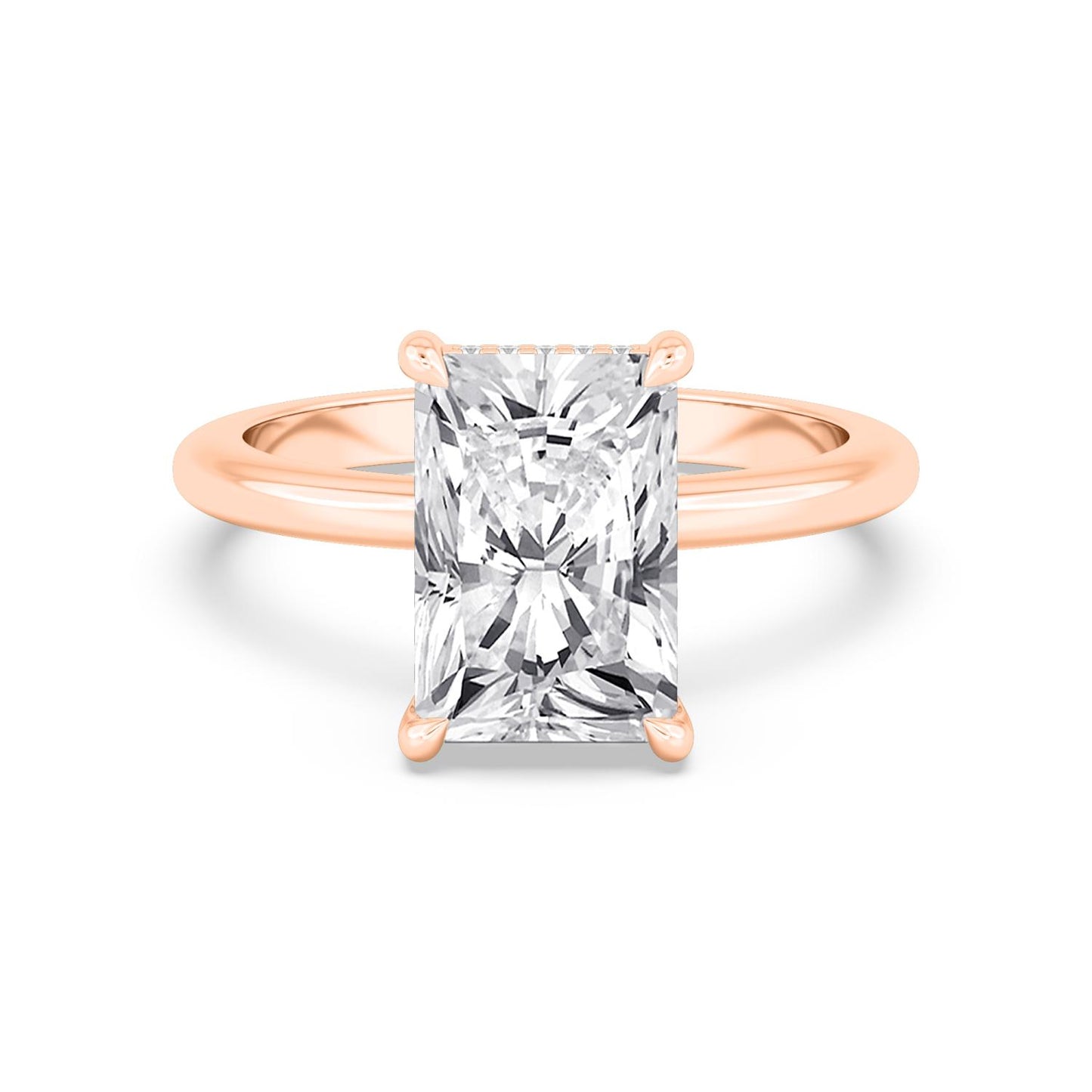 10K Rose Gold Lab Grown Diamond RING 4.10 ctw R59738RDT-4HH