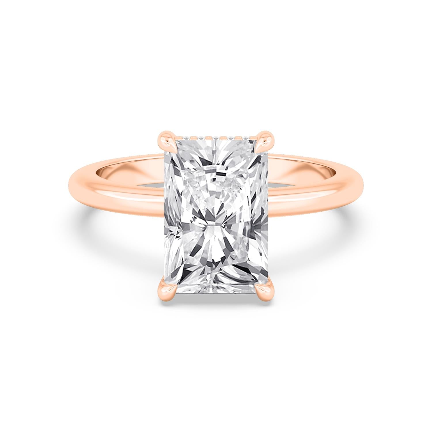 10K Rose Gold Lab Grown Diamond RING 4.10 ctw R59738RDT-4HH