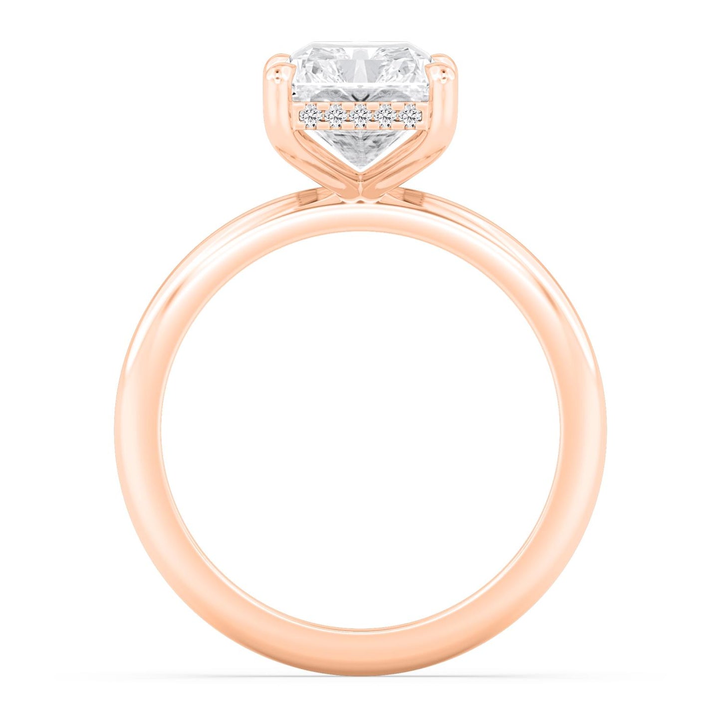 10K Rose Gold Lab Grown Diamond RING 4.10 ctw R59738RDT-4HH