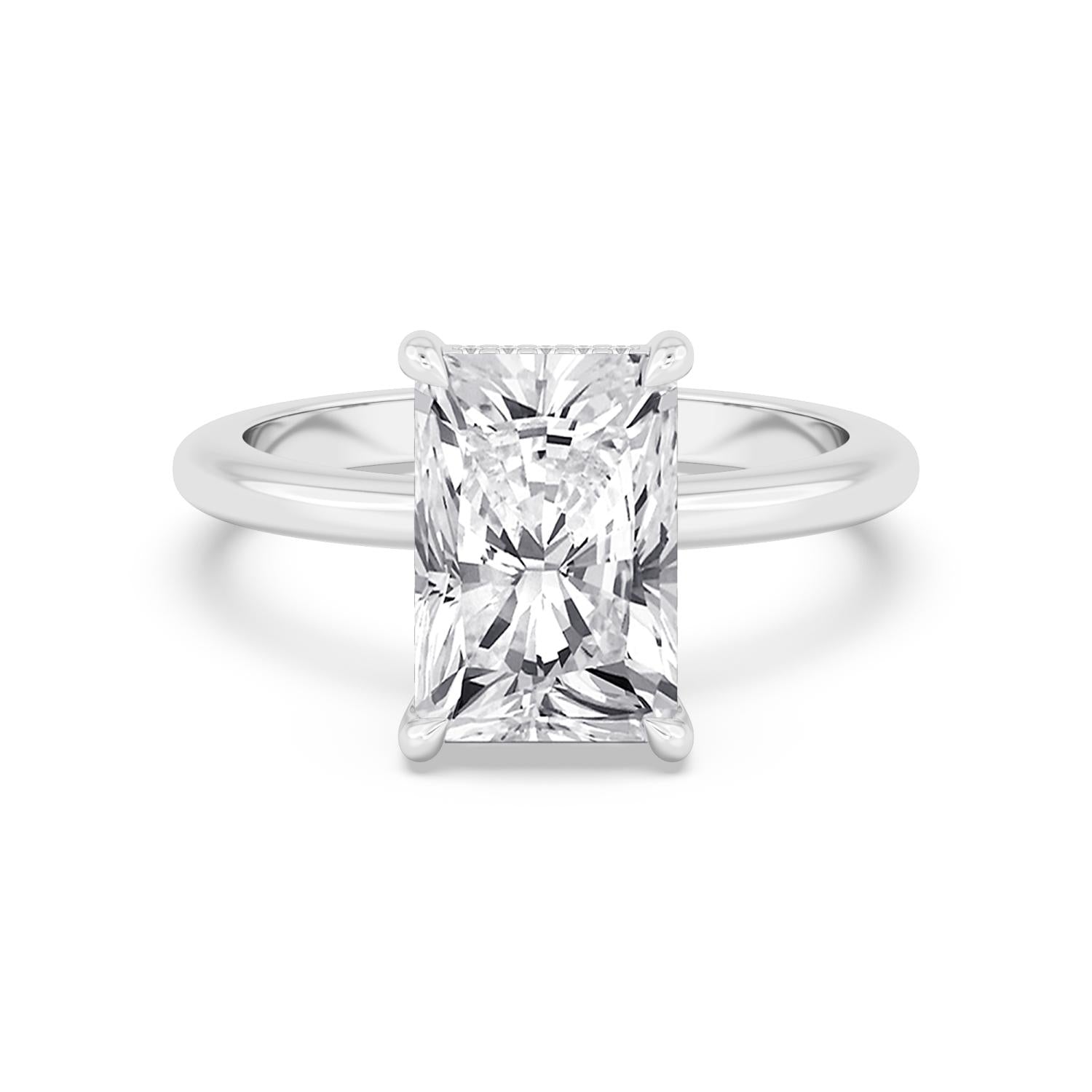 10K White Gold Lab Grown Diamond RING 4.10 ctw R59738RDT-4HH