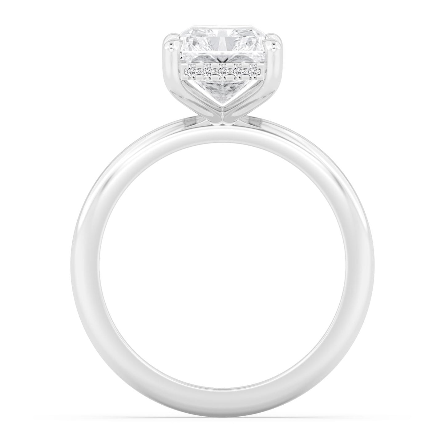 10K White Gold Lab Grown Diamond RING 4.10 ctw R59738RDT-4HH