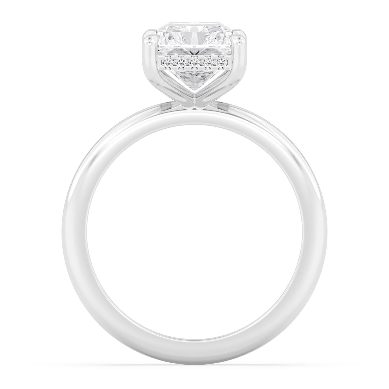 10K White Gold Lab Grown Diamond RING 4.10 ctw R59738RDT-4HH