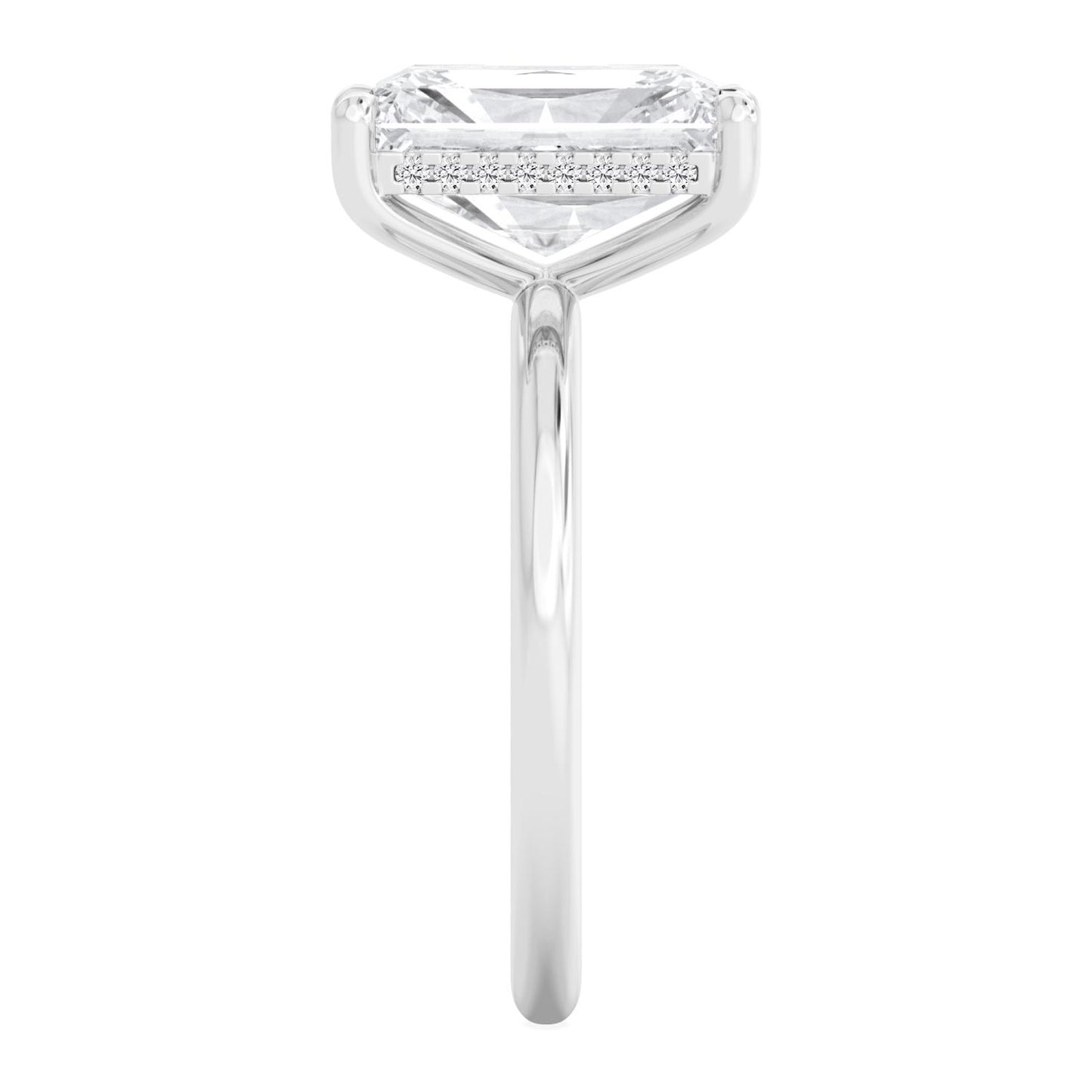 10K White Gold Lab Grown Diamond RING 4.10 ctw R59738RDT-4HH