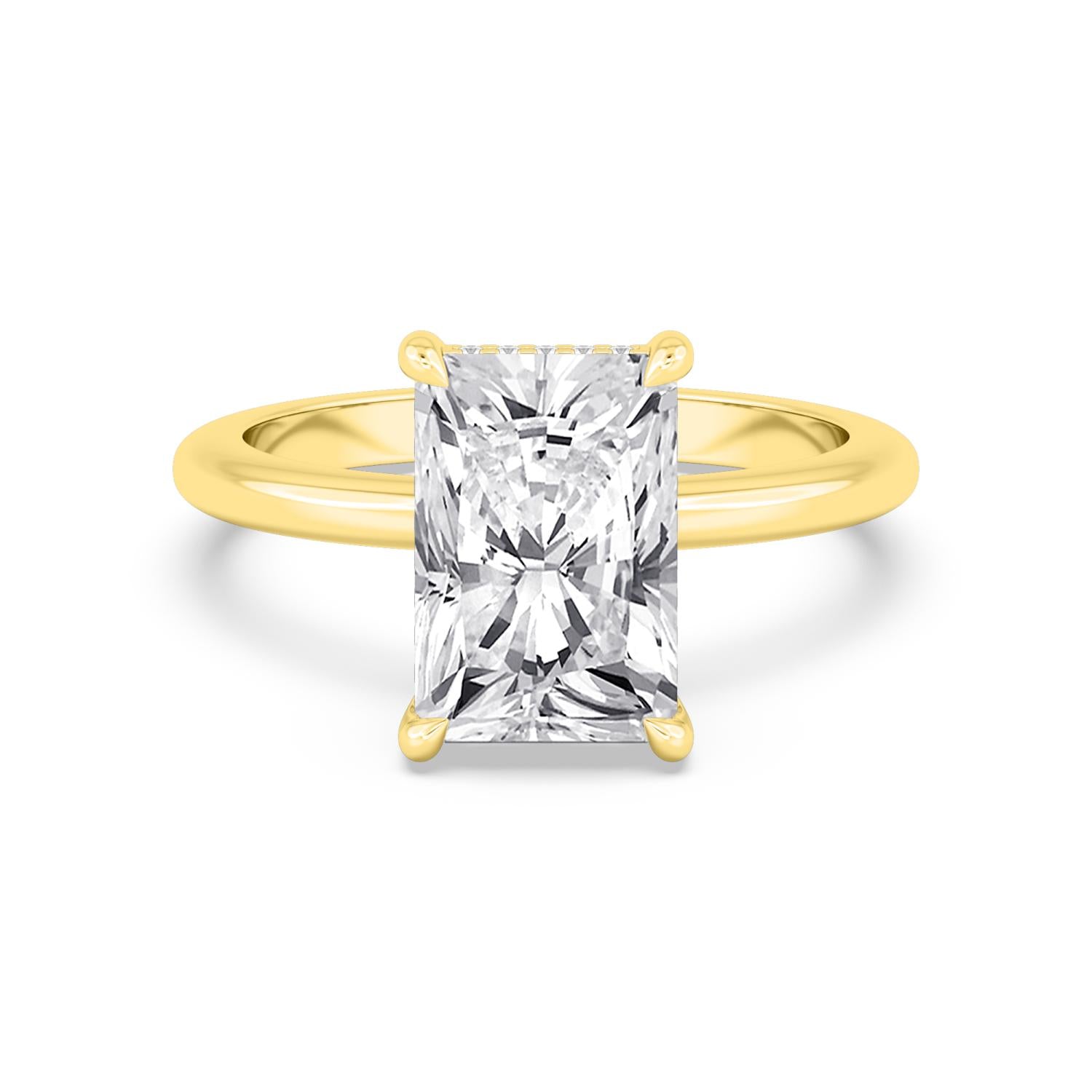 10K Yellow Gold Lab Grown Diamond RING 4.10 ctw R59738RDT-4HH
