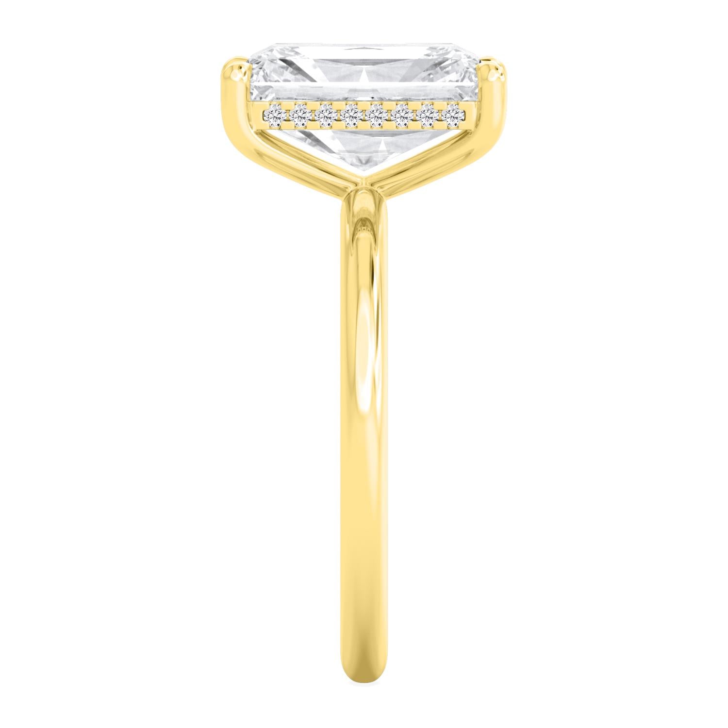 10K Yellow Gold Lab Grown Diamond RING 4.10 ctw R59738RDT-4HH