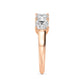 9k Rose Gold Lab Grown Diamond Ring 1.50 ctw R60113ASS-1.50CT