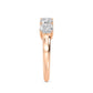 9k Rose Gold Lab Grown Diamond Ring 2.50 ctw R60113SCU-2.50CT