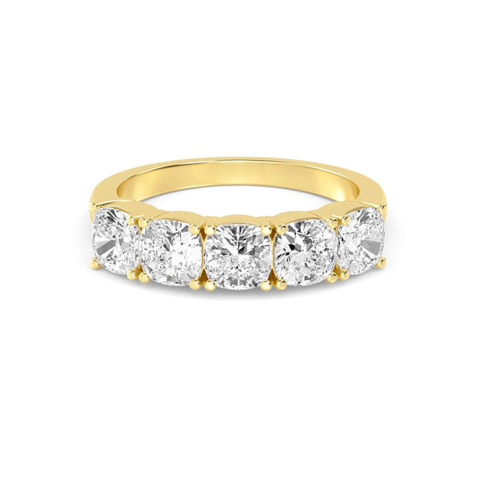 9K Yellow Gold Lab Grown Diamond Ring 2.50 ctw R60113SCU-2.50CT