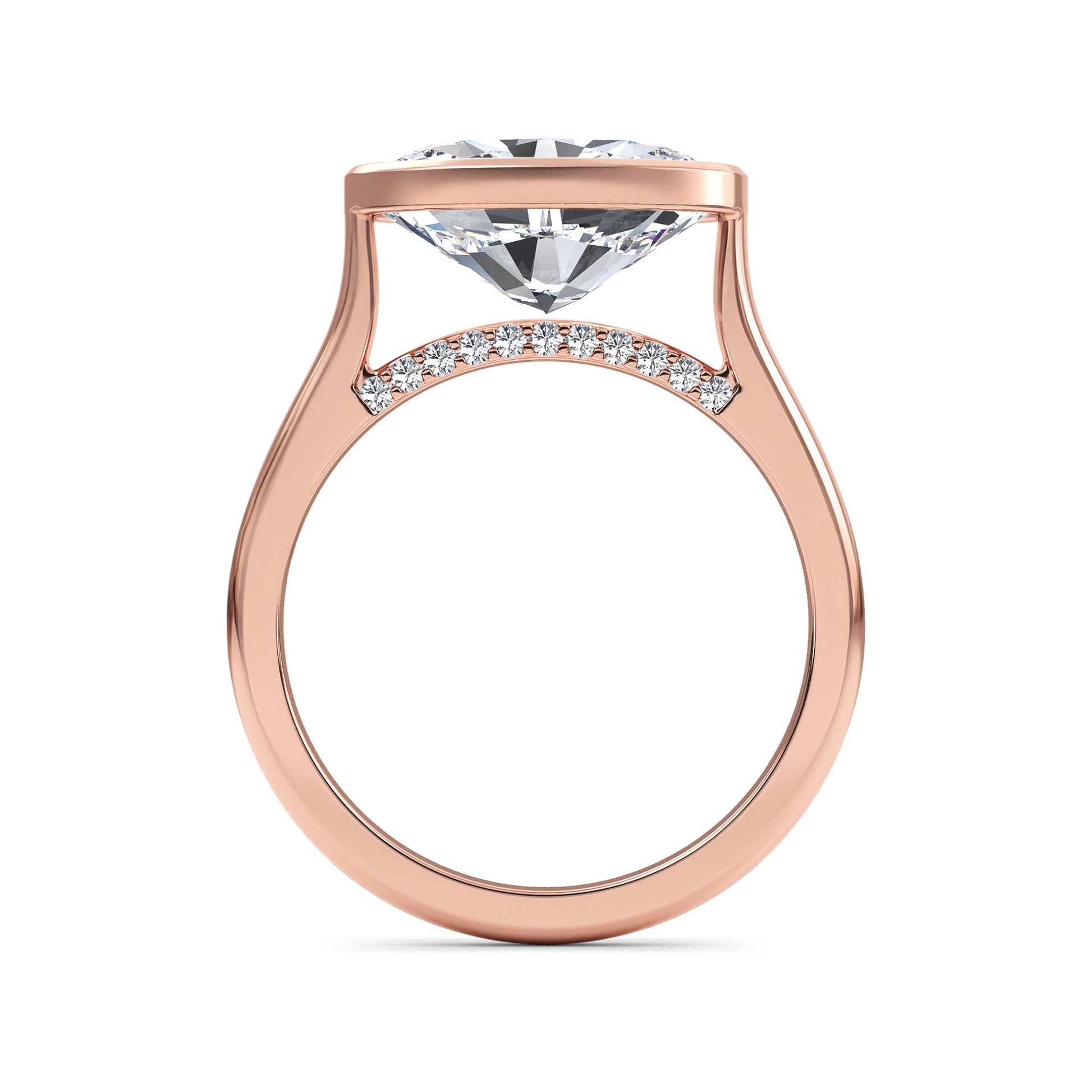 10K Rose Gold Lab Grown Diamond Engagement Ring 2.11 ctw R60324OV-2