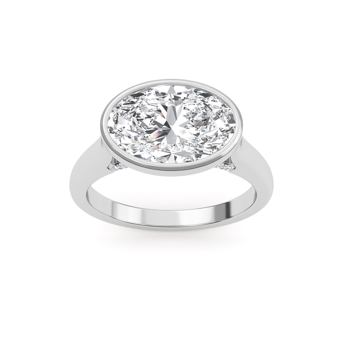 10K White Gold Lab Grown Diamond Engagement Ring 2.11 ctw R60324OV-2