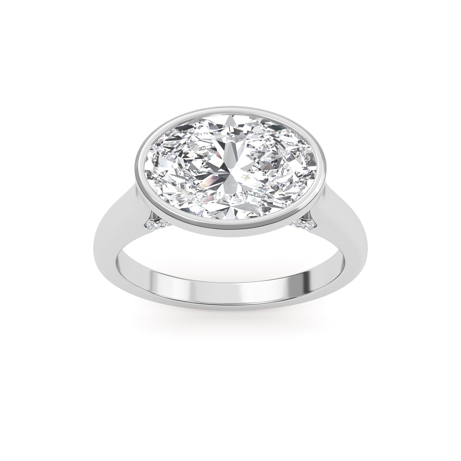 10K White Gold Lab Grown Diamond Engagement Ring 2.11 ctw R60324OV-2