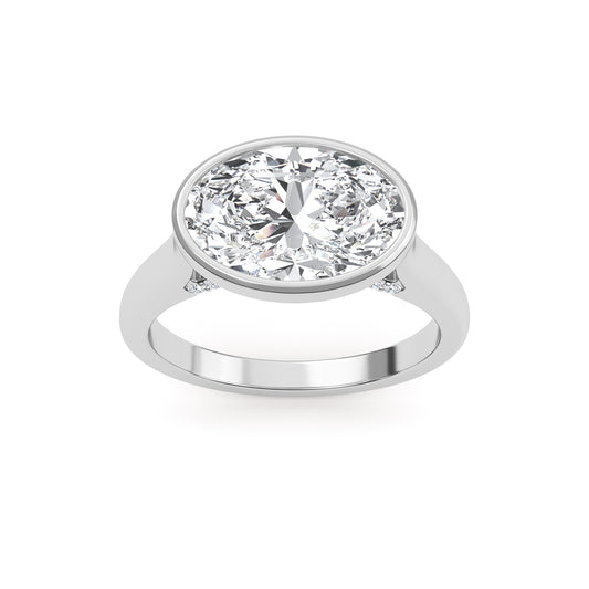 10K White Gold Lab Grown Diamond Engagement Ring 2.11 ctw R60324OV-2