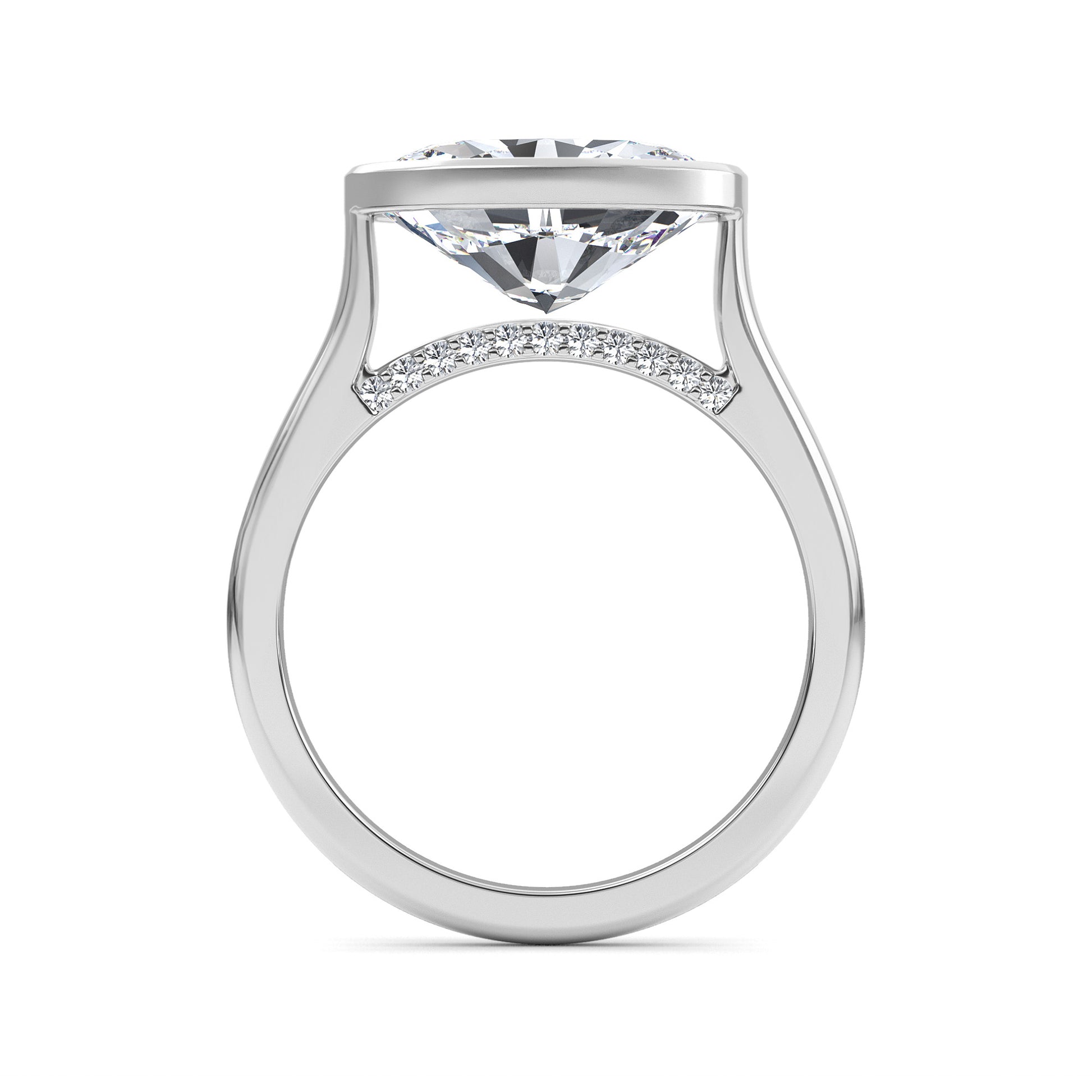 10K White Gold Lab Grown Diamond Engagement Ring 2.11 ctw R60324OV-2