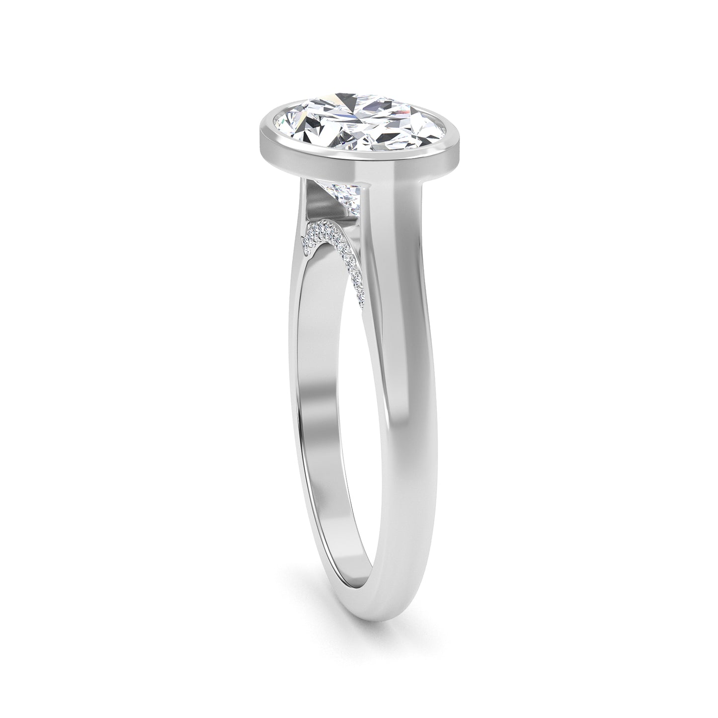 10K White Gold Lab Grown Diamond Engagement Ring 2.11 ctw R60324OV-2