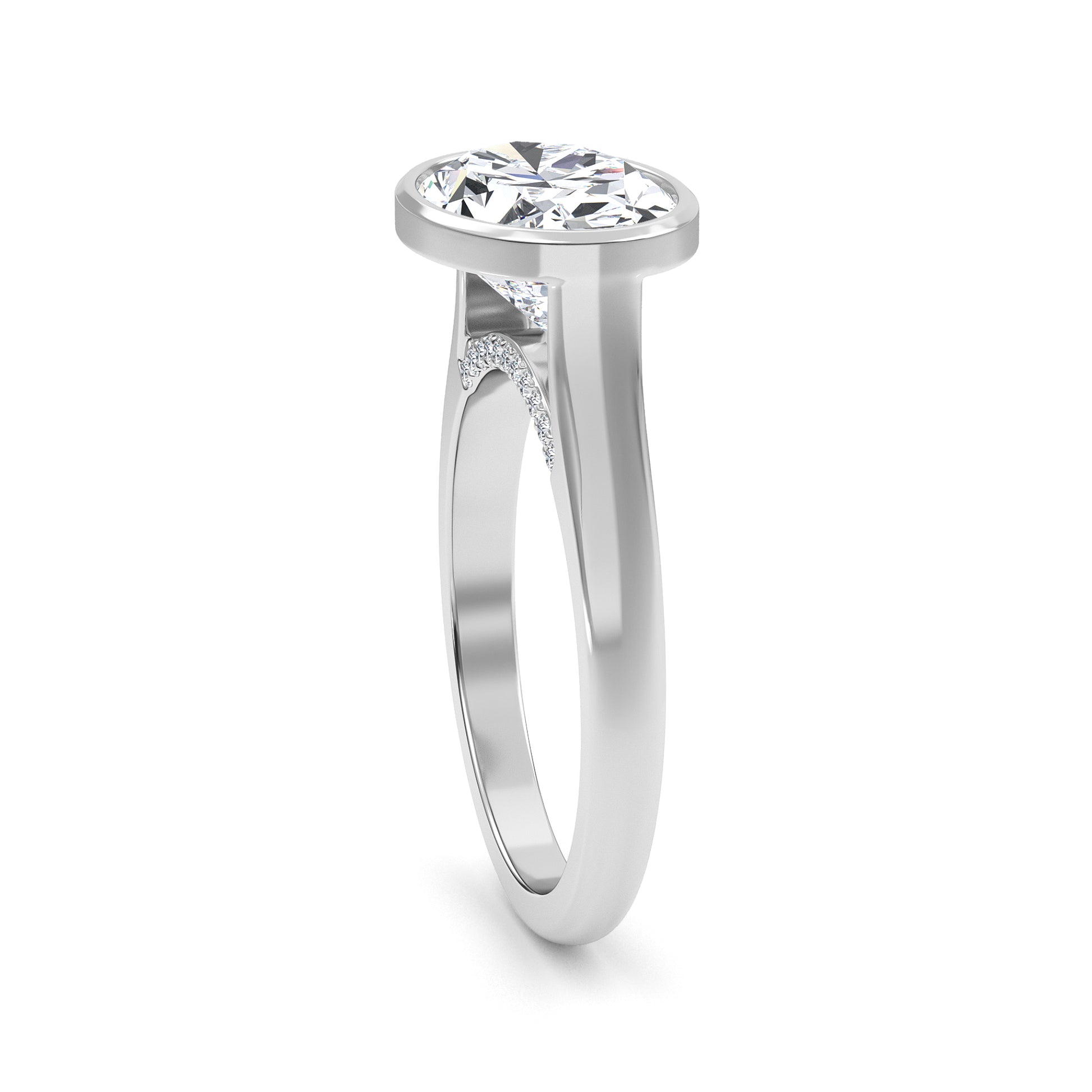 10K White Gold Lab Grown Diamond Engagement Ring 2.11 ctw R60324OV-2