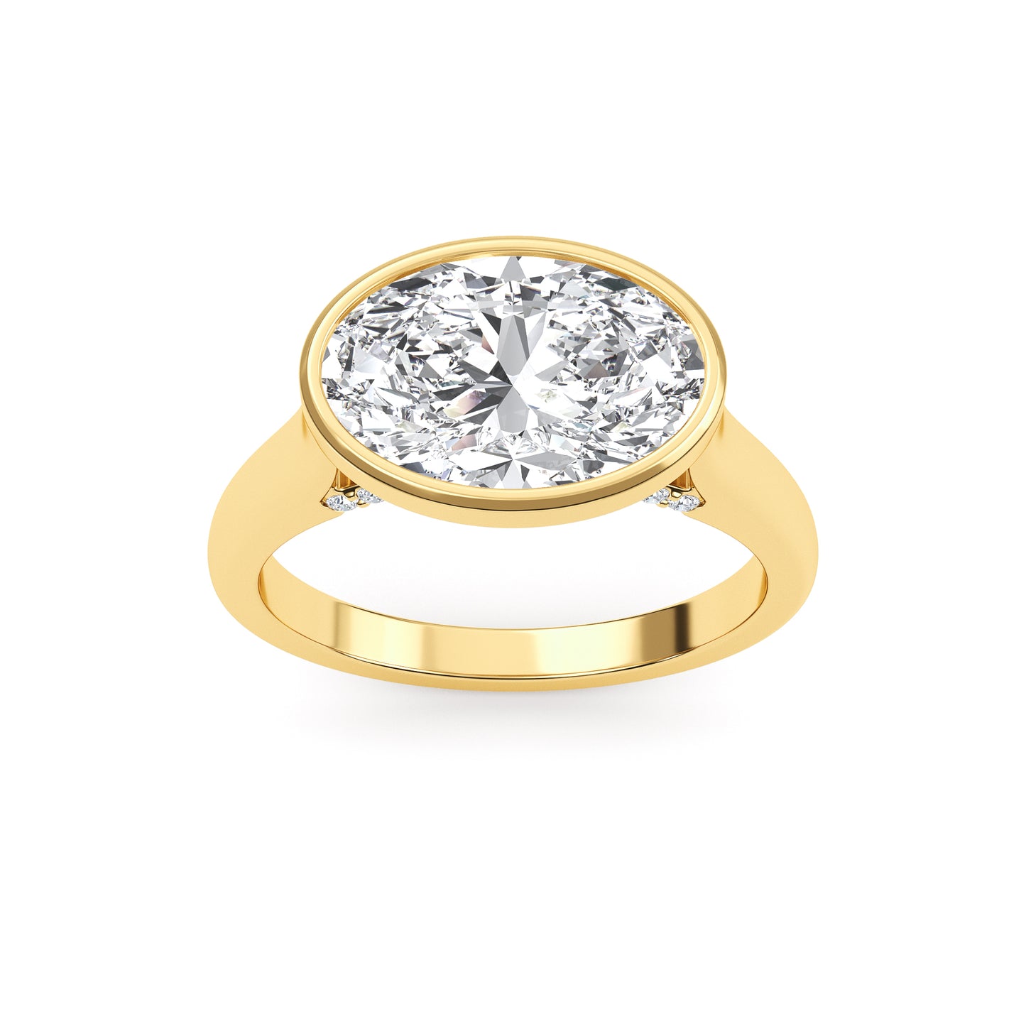 10K Yellow Gold Lab Grown Diamond Engagement Ring 2.11 ctw R60324OV-2