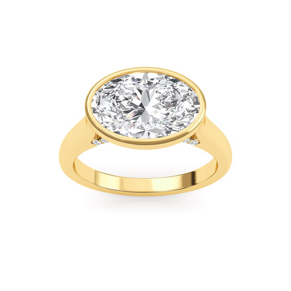 10K Yellow Gold Lab Grown Diamond Engagement Ring 2.11 ctw R60324OV-2