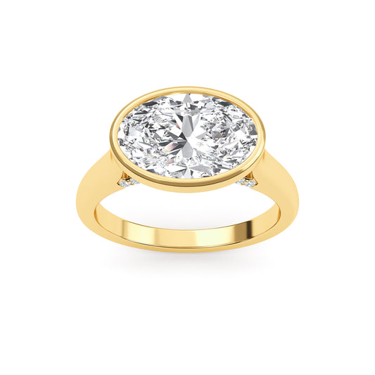 10K Yellow Gold Lab Grown Diamond Engagement Ring 2.11 ctw R60324OV-2