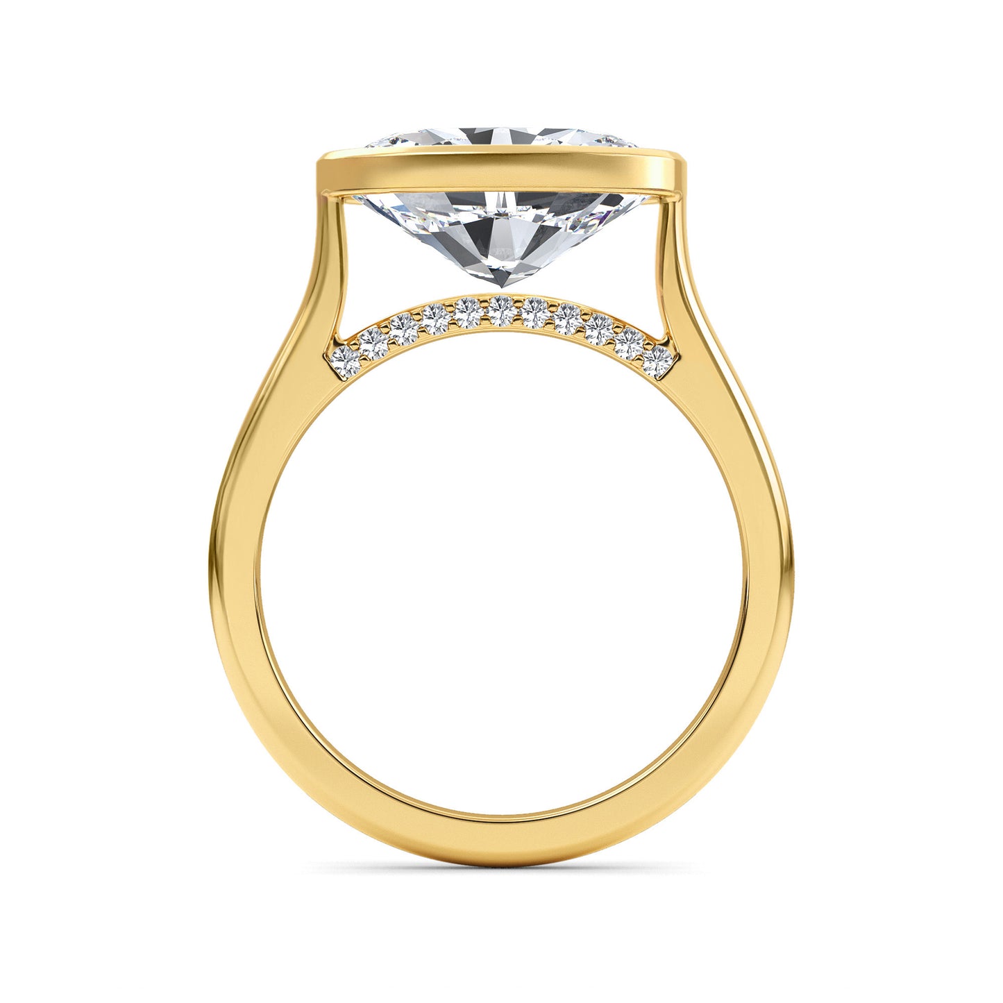 10K Yellow Gold Lab Grown Diamond Engagement Ring 2.11 ctw R60324OV-2