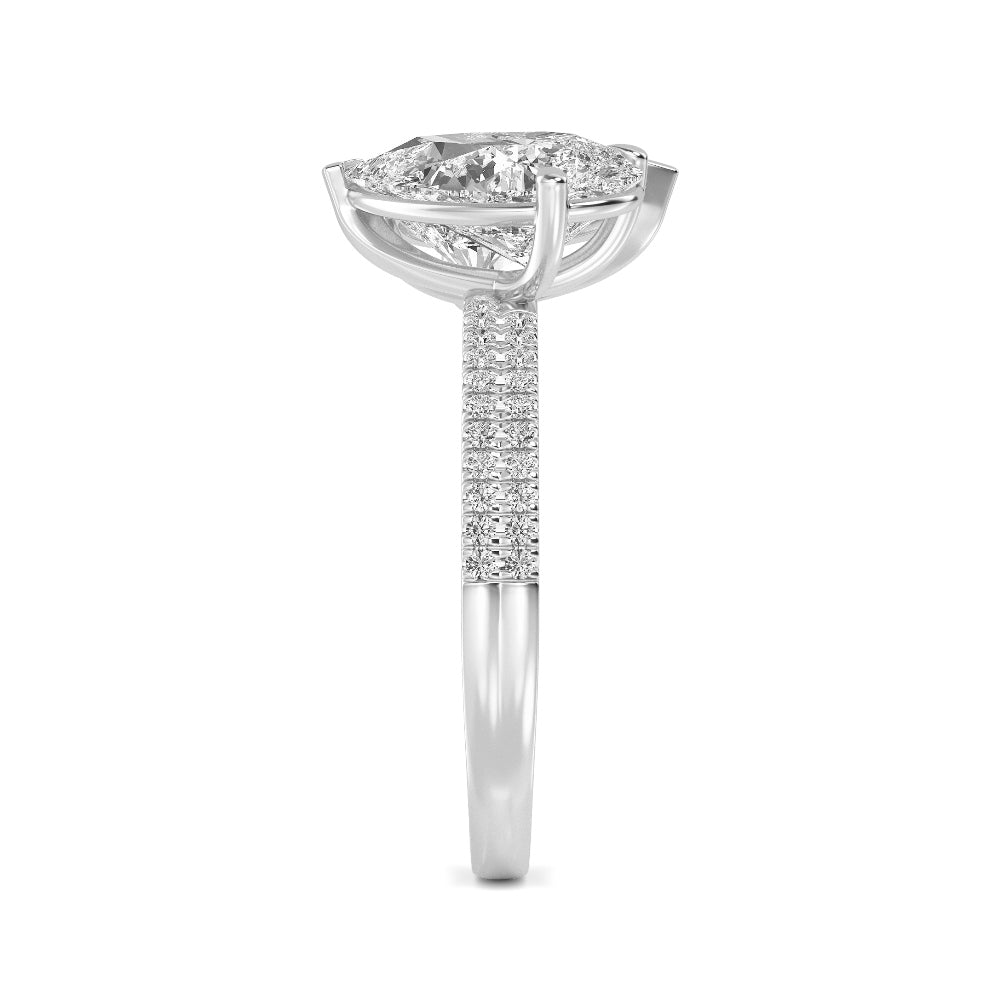 10K White Gold Lab Grown Diamond Toi Et Moi Rings 4 ctw R60346PEPE-4