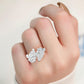 10K White Gold Lab Grown Diamond Toi Et Moi Rings 4 ctw R60346PEPE-4